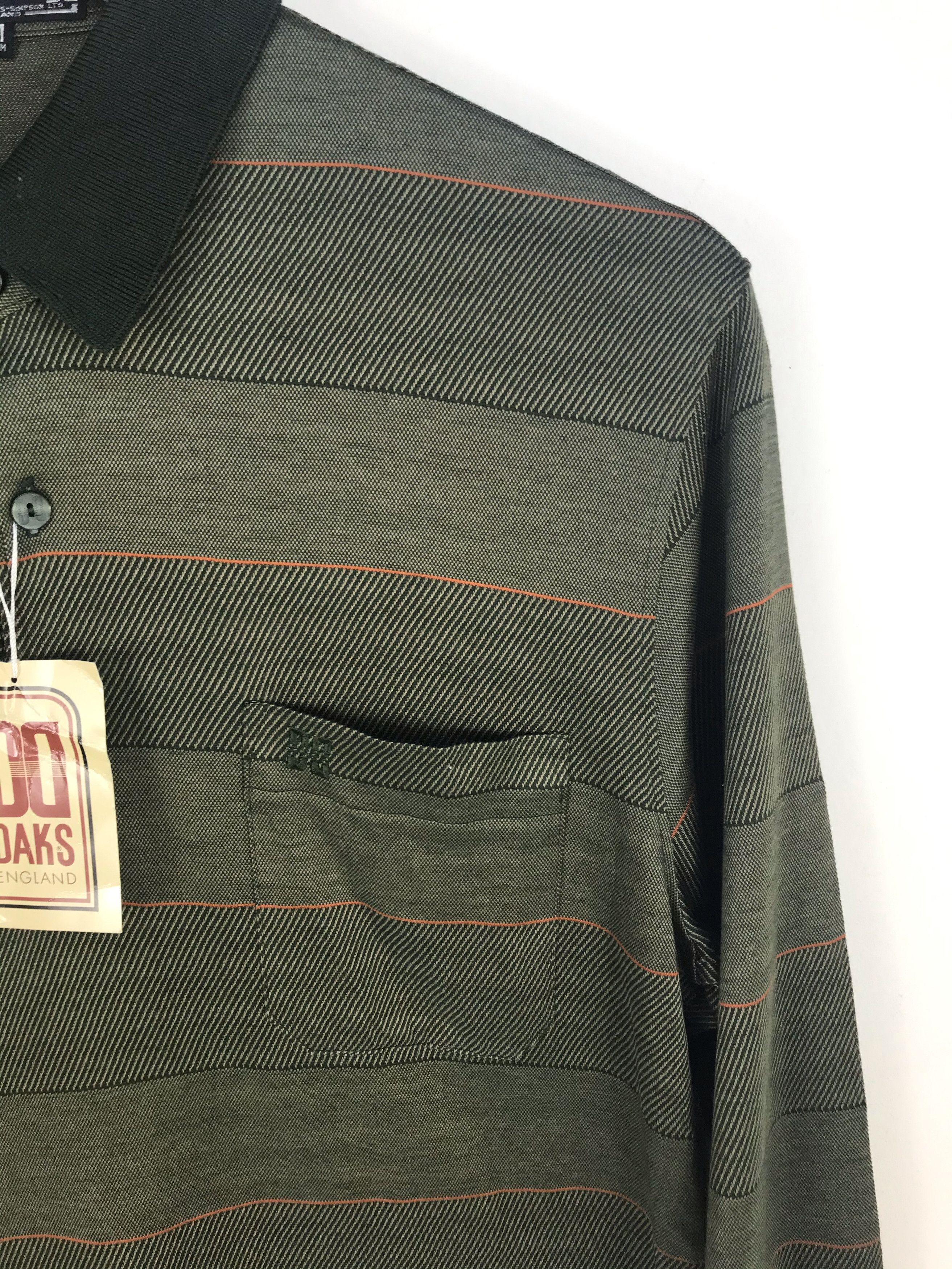 DAKS DAKS London England Design Striped Long Sleeve Polo Shirt Size US M / EU 48-50 / 2 - 5 Thumbnail