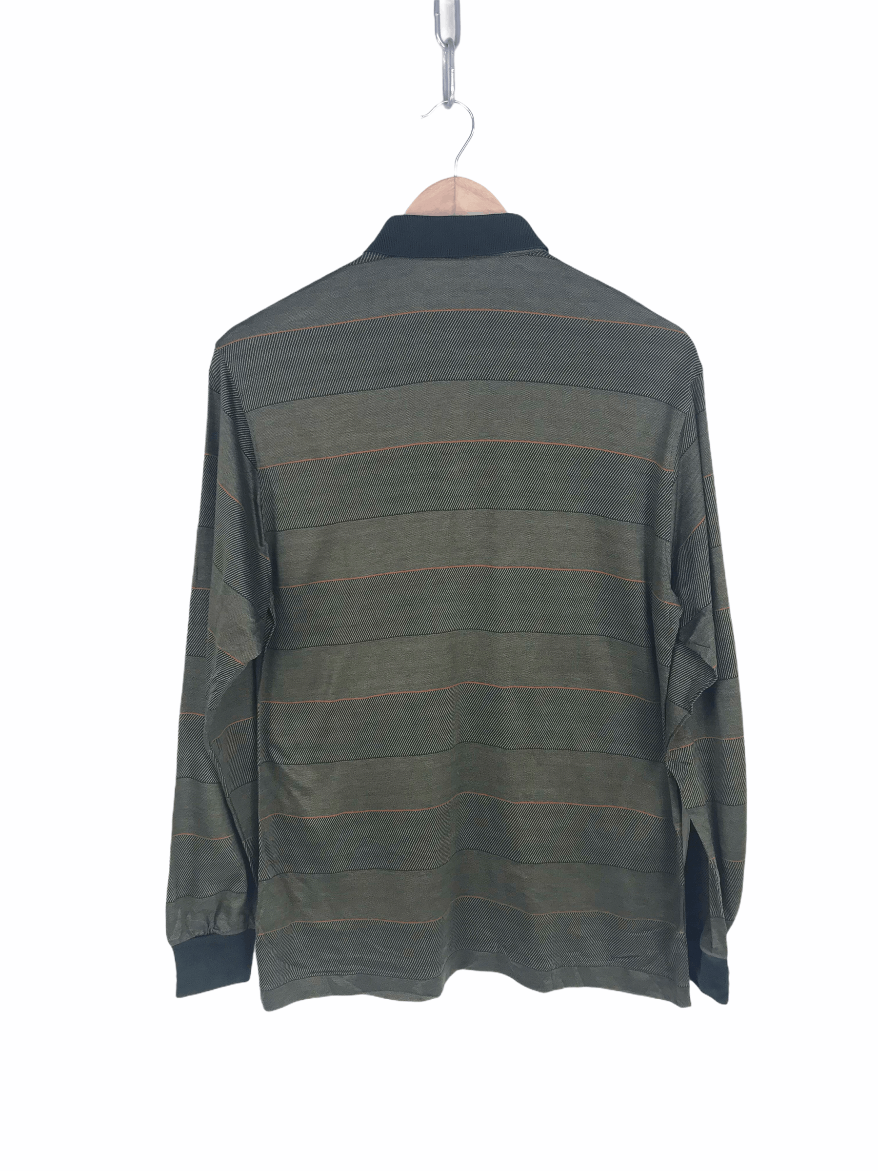 DAKS DAKS London England Design Striped Long Sleeve Polo Shirt Size US M / EU 48-50 / 2 - 2 Thumbnail