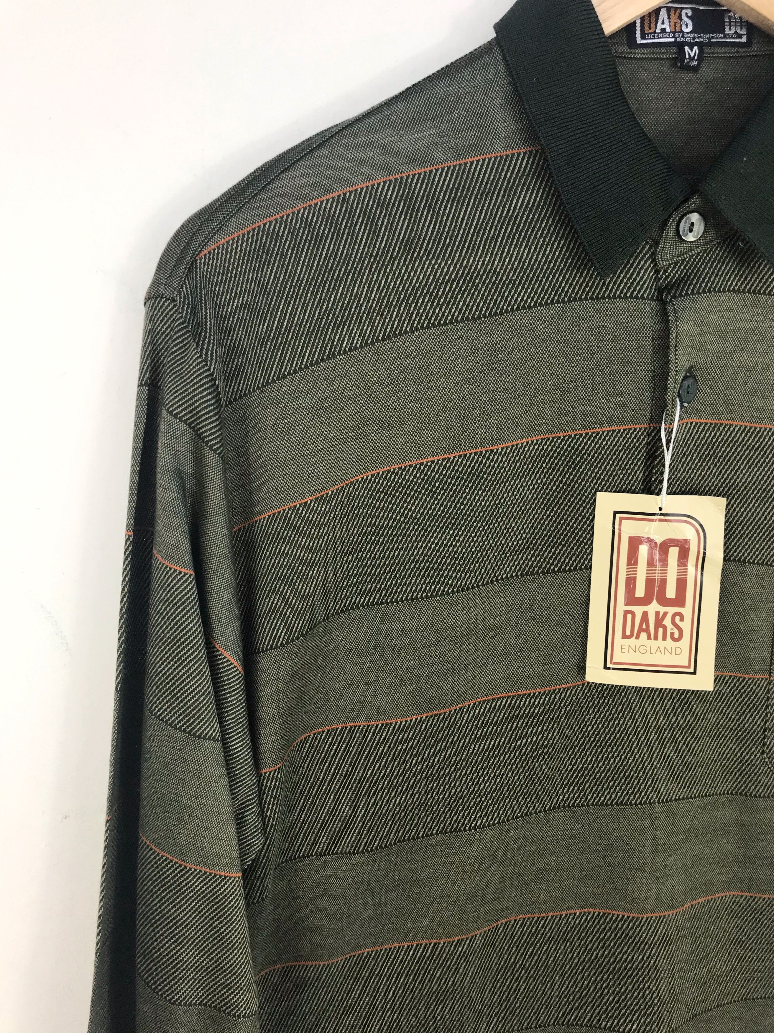 DAKS DAKS London England Design Striped Long Sleeve Polo Shirt Size US M / EU 48-50 / 2 - 4 Thumbnail