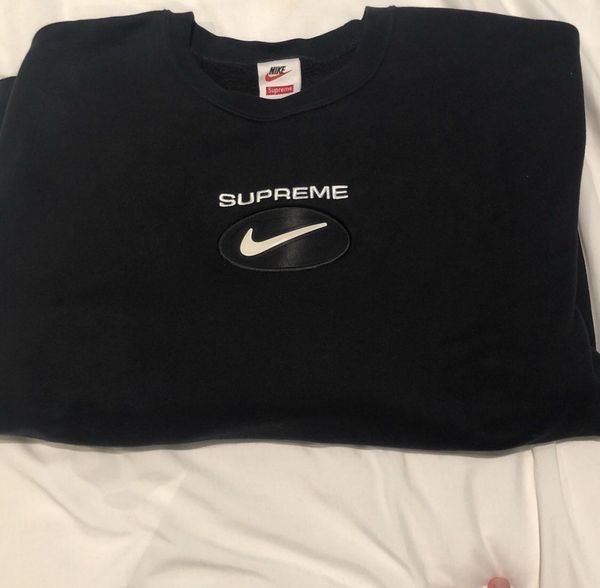 Supreme nike best sale jewel crewneck black