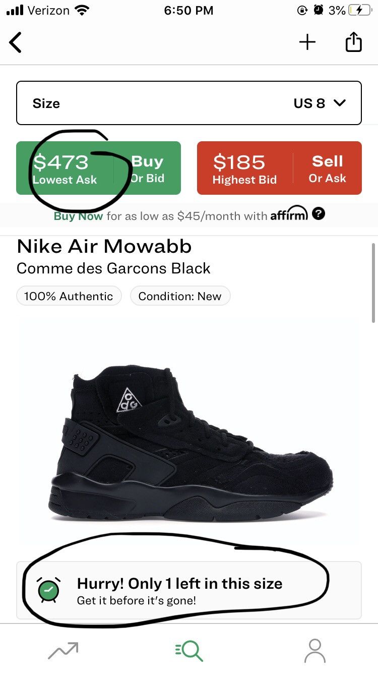 Comme des Garcons Homme Plus Comme des Garcons x Nike Air Mowabb Black Size US 8 / EU 41 - 11 Thumbnail