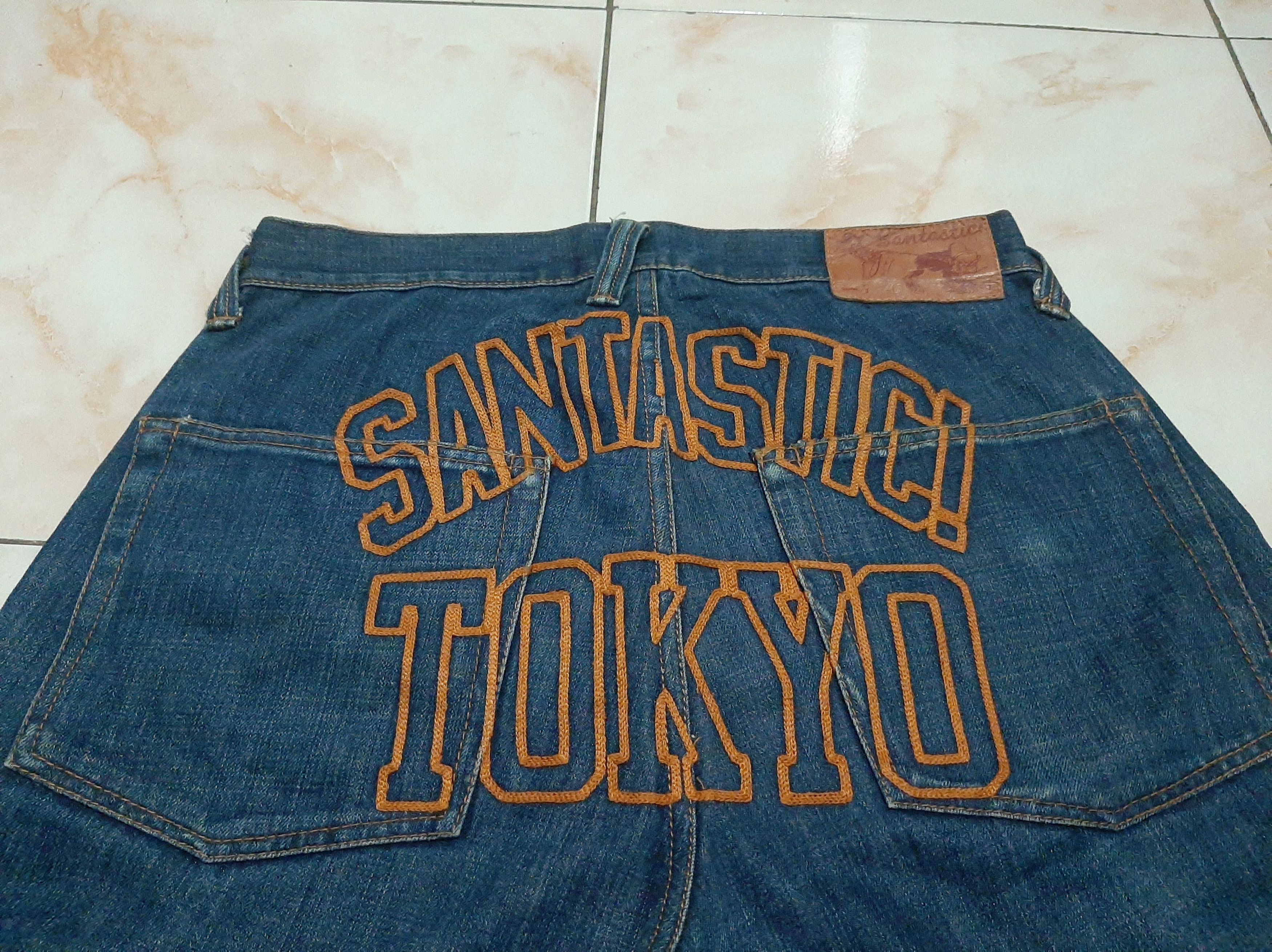 Japanese Brand × Vintage ☀️ RARE VINTAGE☀️ Santastic Japanese Denim Back Embroidery Size US 32 / EU 48 - 2 Thumbnail