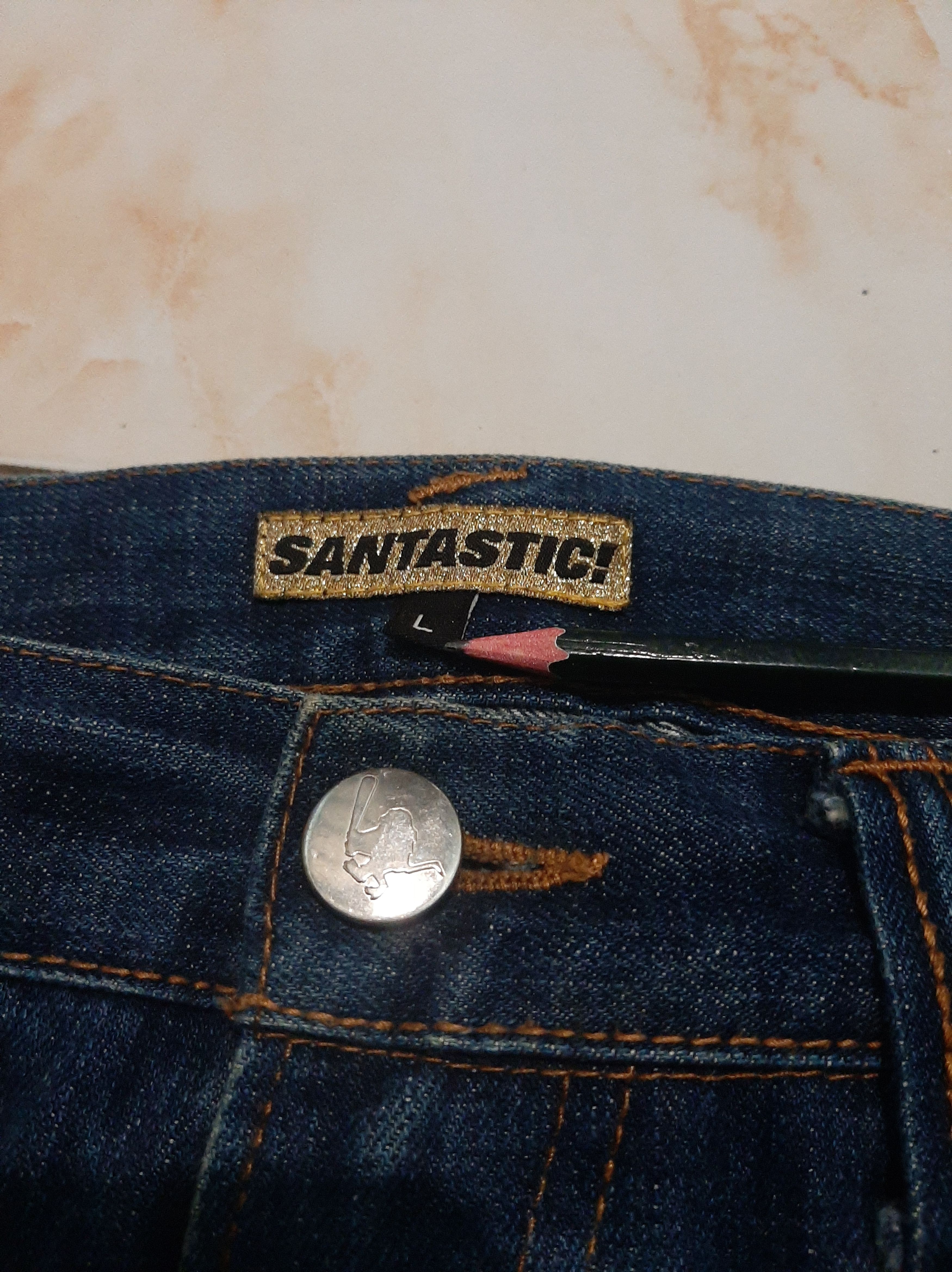 Japanese Brand × Vintage ☀️ RARE VINTAGE☀️ Santastic Japanese Denim Back Embroidery Size US 32 / EU 48 - 4 Thumbnail
