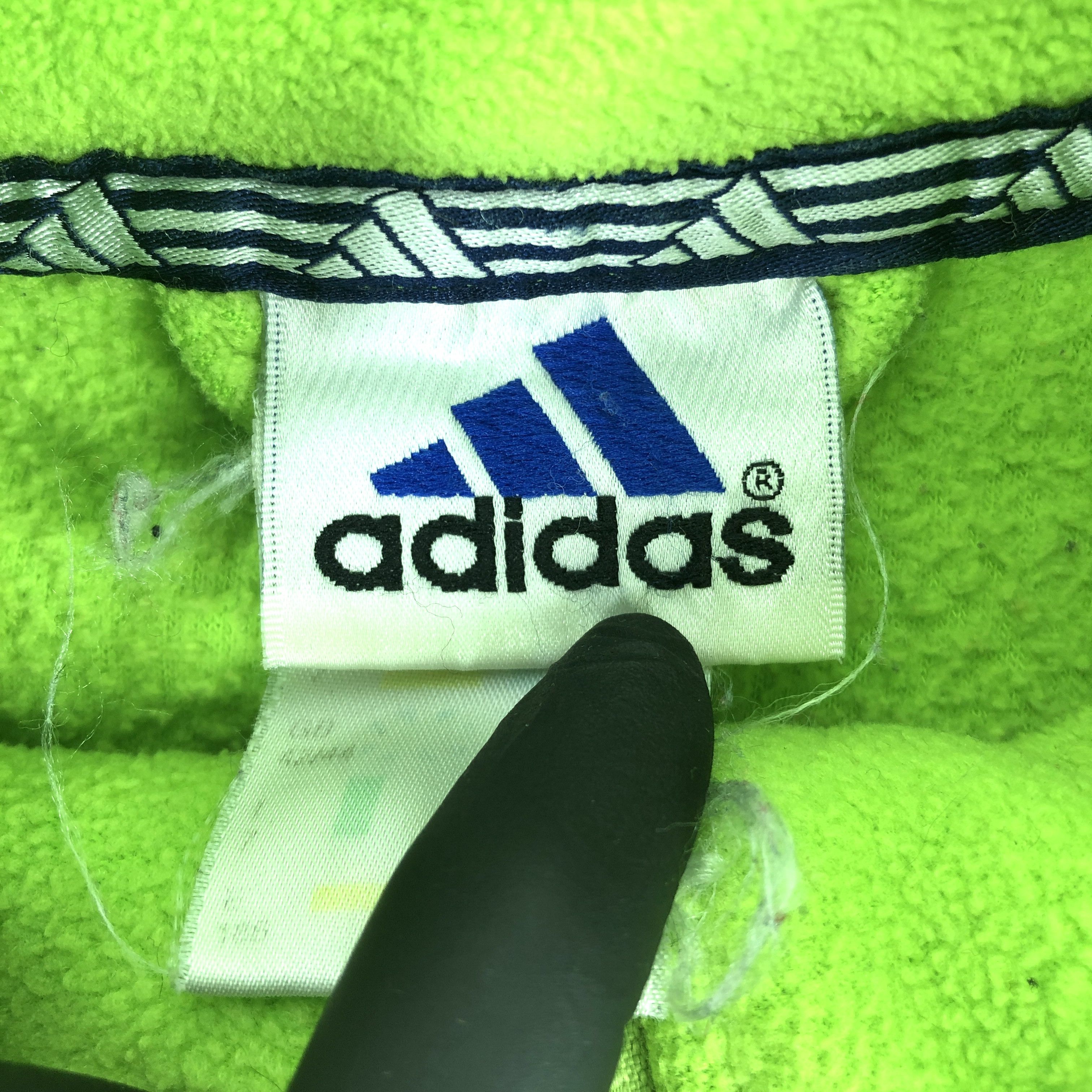 Adidas VTG Adidas Mint-Green Fleece Oversized Jumper Jacket Coat Size US L / EU 52-54 / 3 - 5 Thumbnail