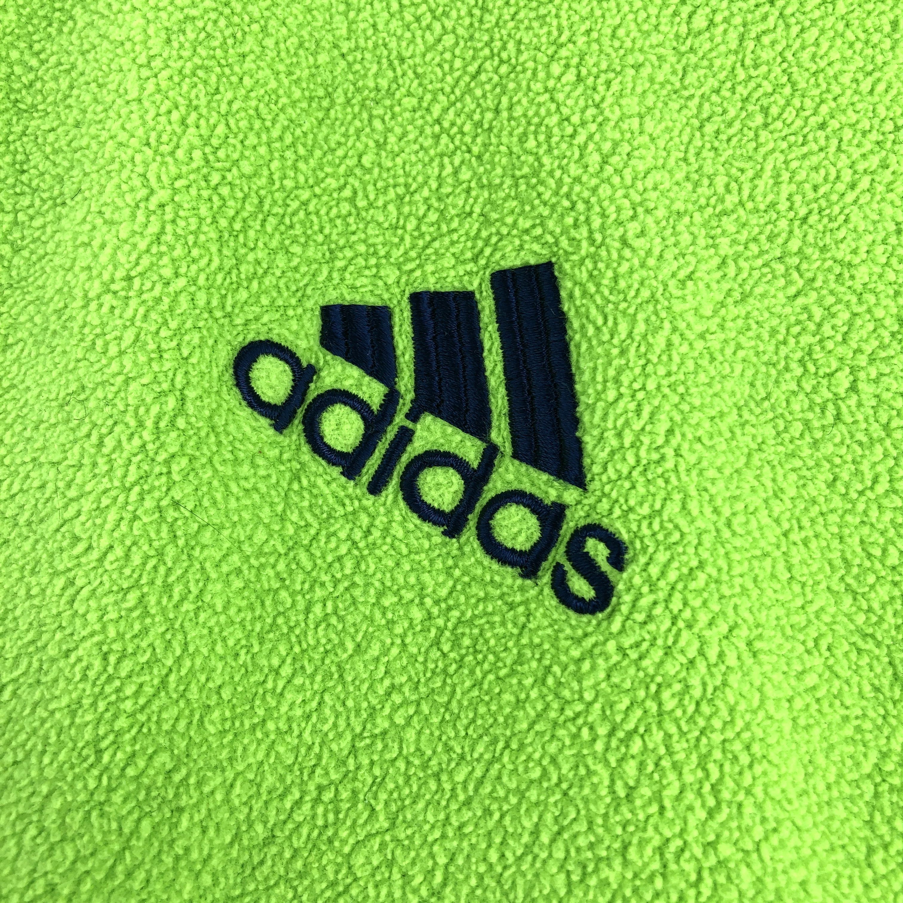 Adidas VTG Adidas Mint-Green Fleece Oversized Jumper Jacket Coat Size US L / EU 52-54 / 3 - 4 Thumbnail