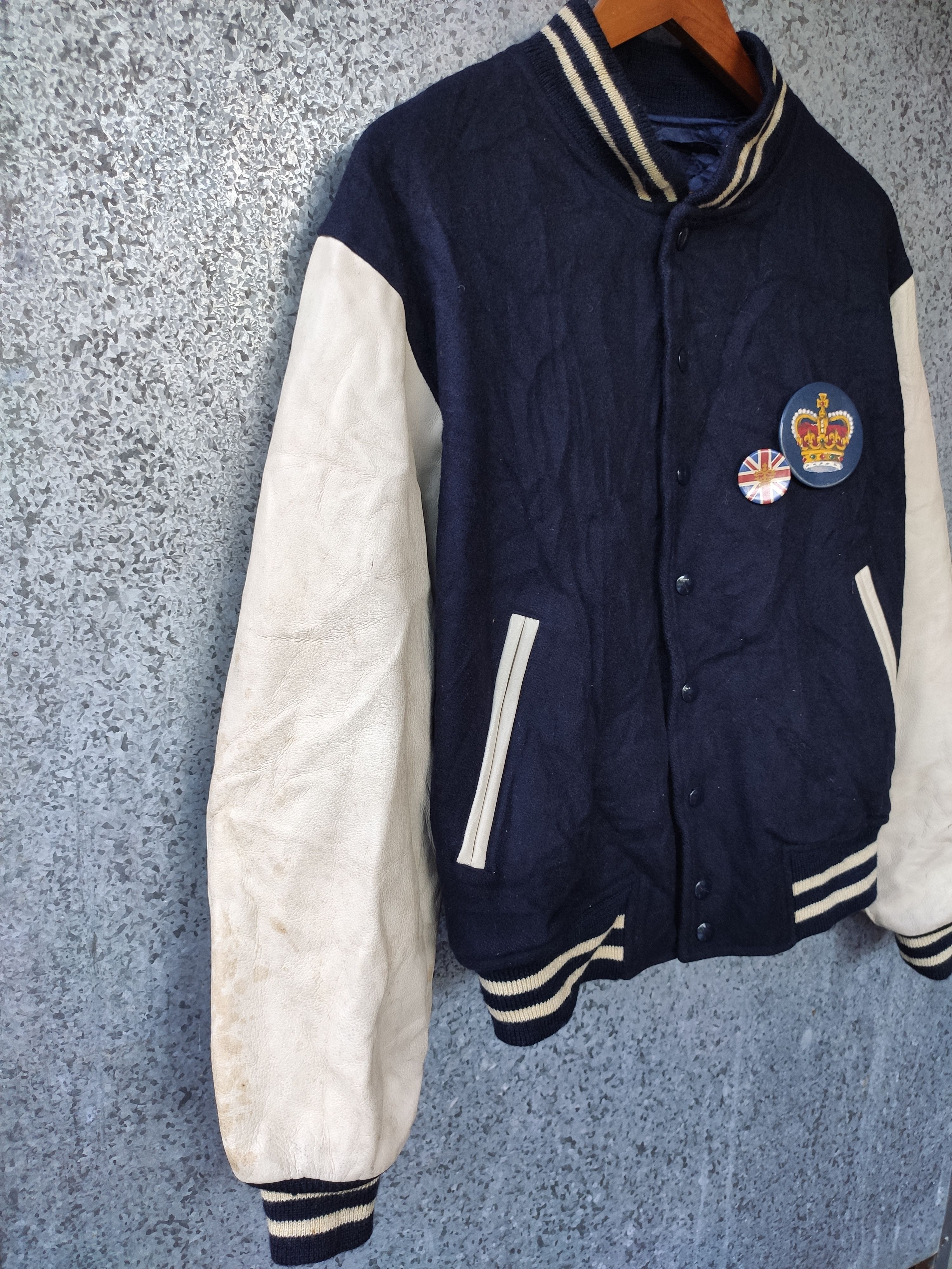 Other Vintage 90s Vintage Way Out Varsity Jacket wool Size US M / EU 48-50 / 2 - 3 Thumbnail