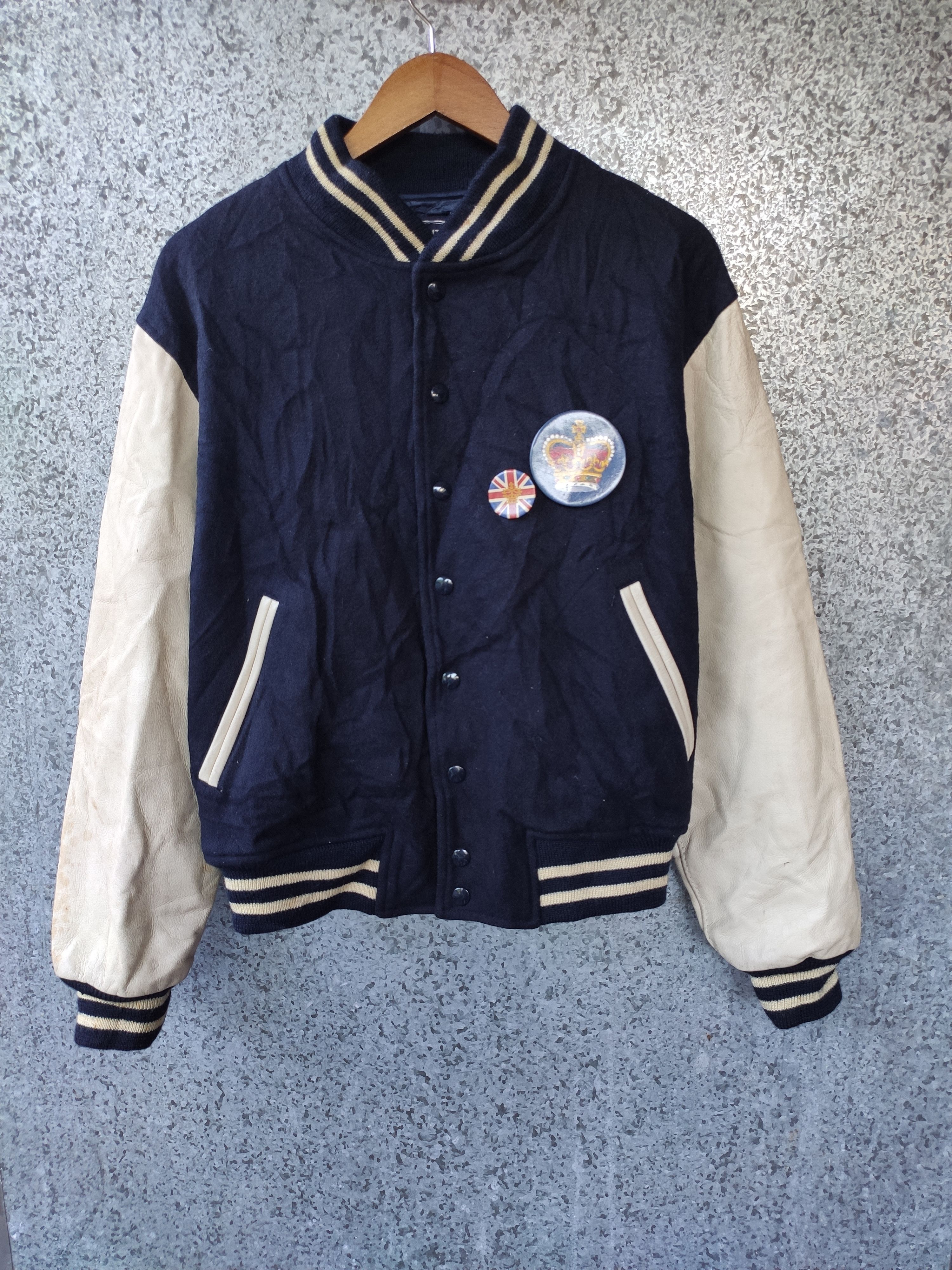 Other Vintage 90s Vintage Way Out Varsity Jacket wool Size US M / EU 48-50 / 2 - 1 Thumbnail