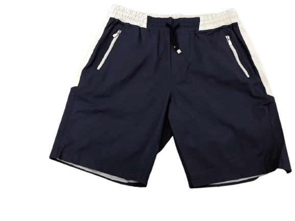 Brunello Cucinelli Double Side Zip Pocket Short in Navy and White - 90% Nylon Size US 36 / EU 52 - 1 Preview