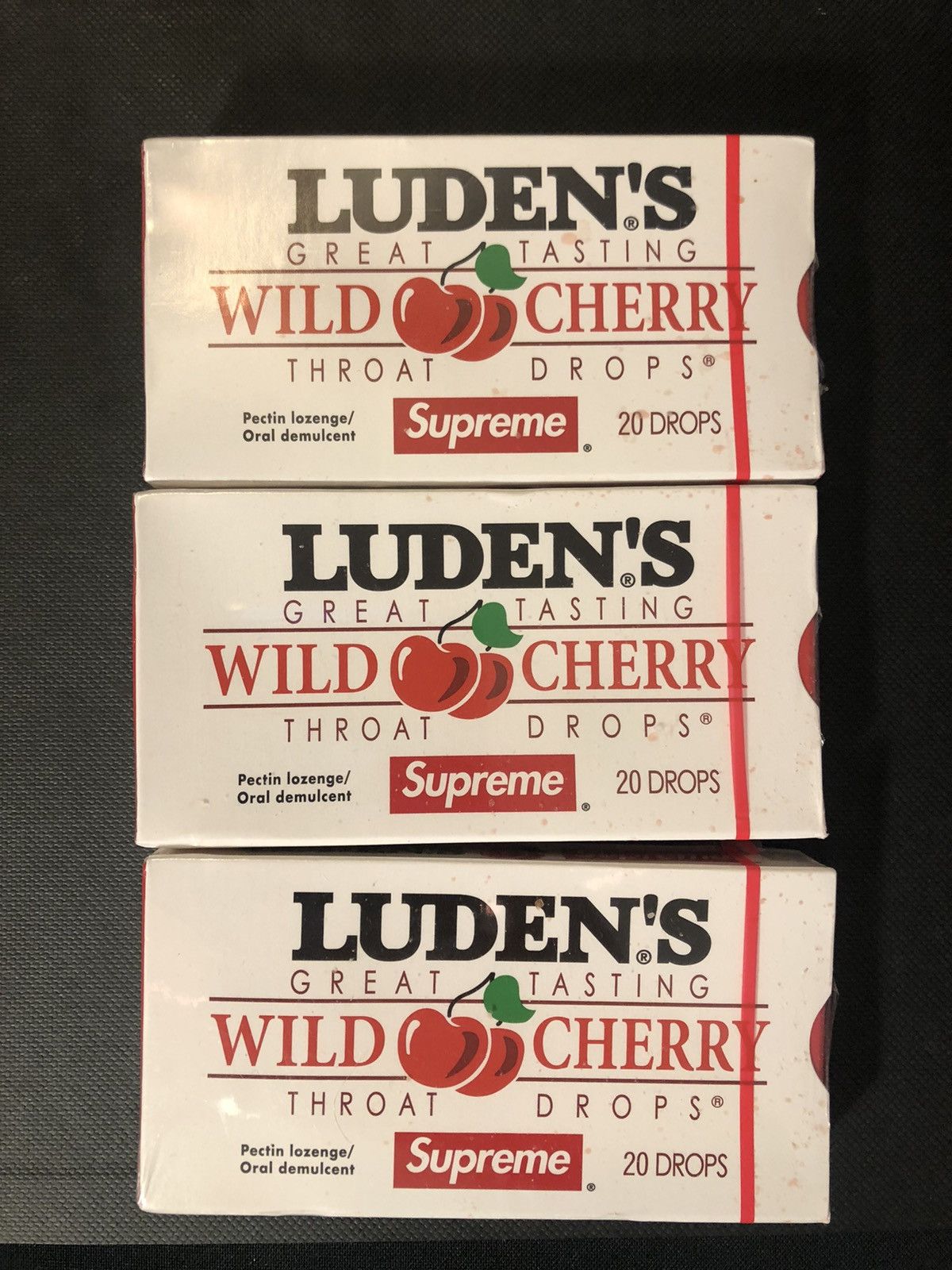 Supreme Luden s Wild Cherry Throat Drops 2018 Box Logo Accessories