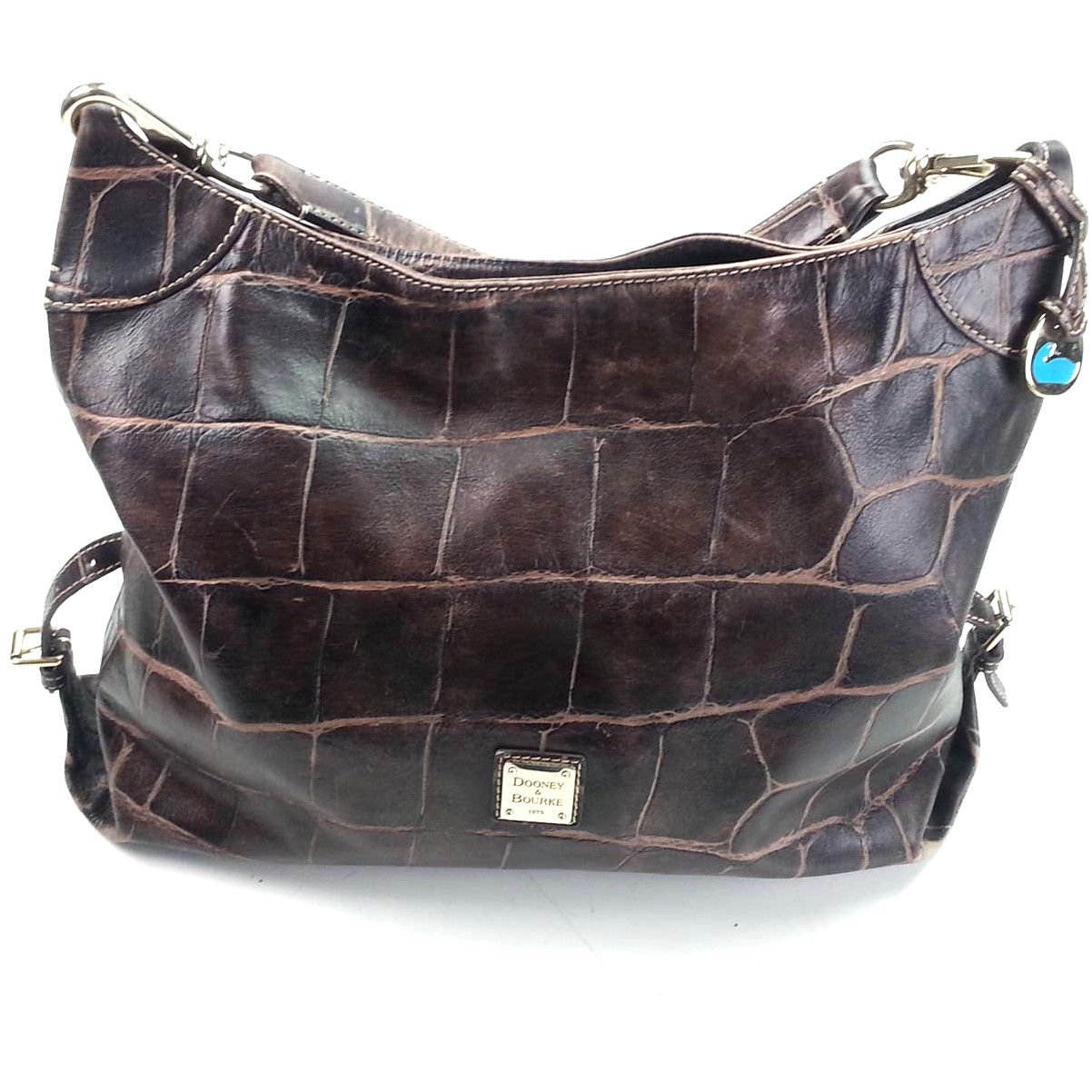 Dooney & Bourke Dooney & Bourke Leather Hobo Crocodile Embossed ...