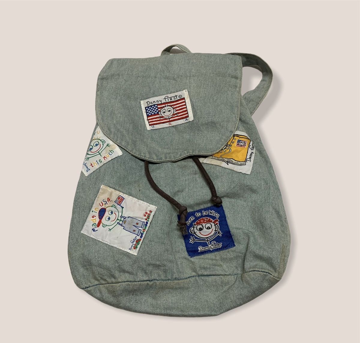 Vintage Vintage backpack- Denim Rucksack USA Size ONE SIZE - 1 Thumbnail