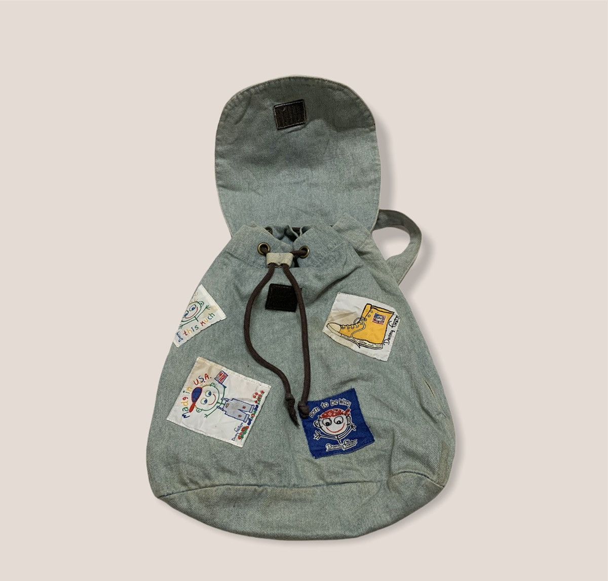 Vintage Vintage backpack- Denim Rucksack USA Size ONE SIZE - 3 Thumbnail