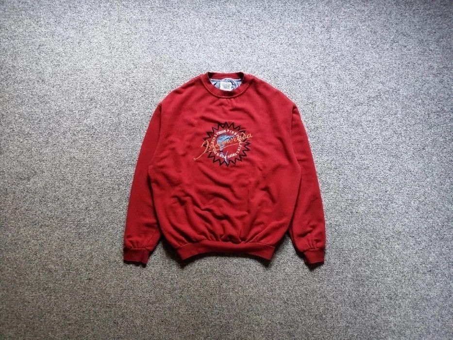 Japanese Brand Rare Vintage Blank Sweatshirt Think Pink Red Big Logo Size US L / EU 52-54 / 3 - 1 Thumbnail