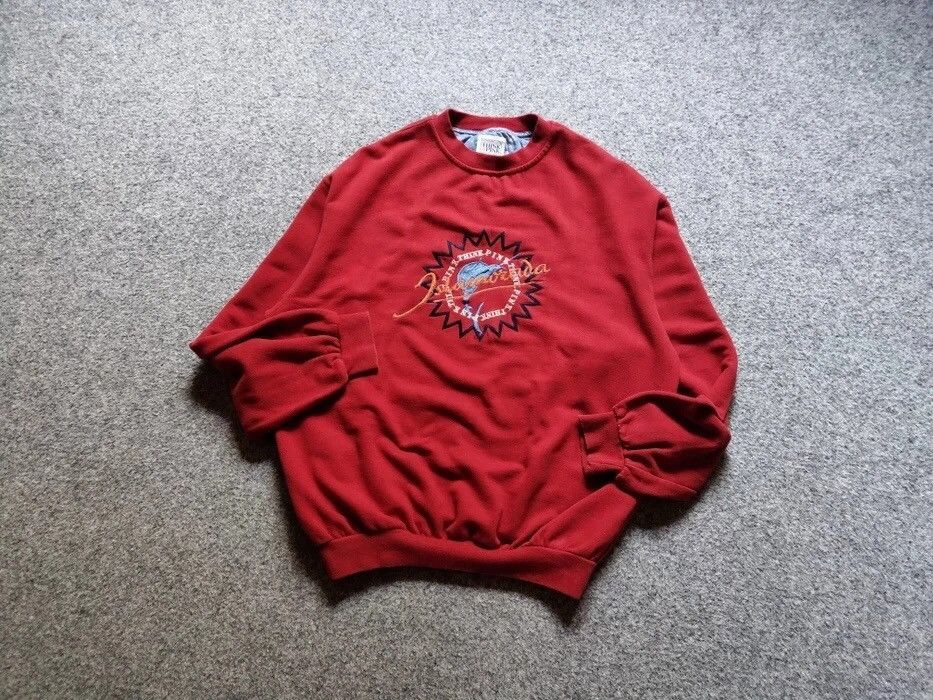 Japanese Brand Rare Vintage Blank Sweatshirt Think Pink Red Big Logo Size US L / EU 52-54 / 3 - 10 Thumbnail
