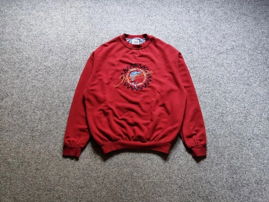 Japanese Brand Rare Vintage Blank Sweatshirt Think Pink Red Big Logo Size US L / EU 52-54 / 3 - 2 Thumbnail