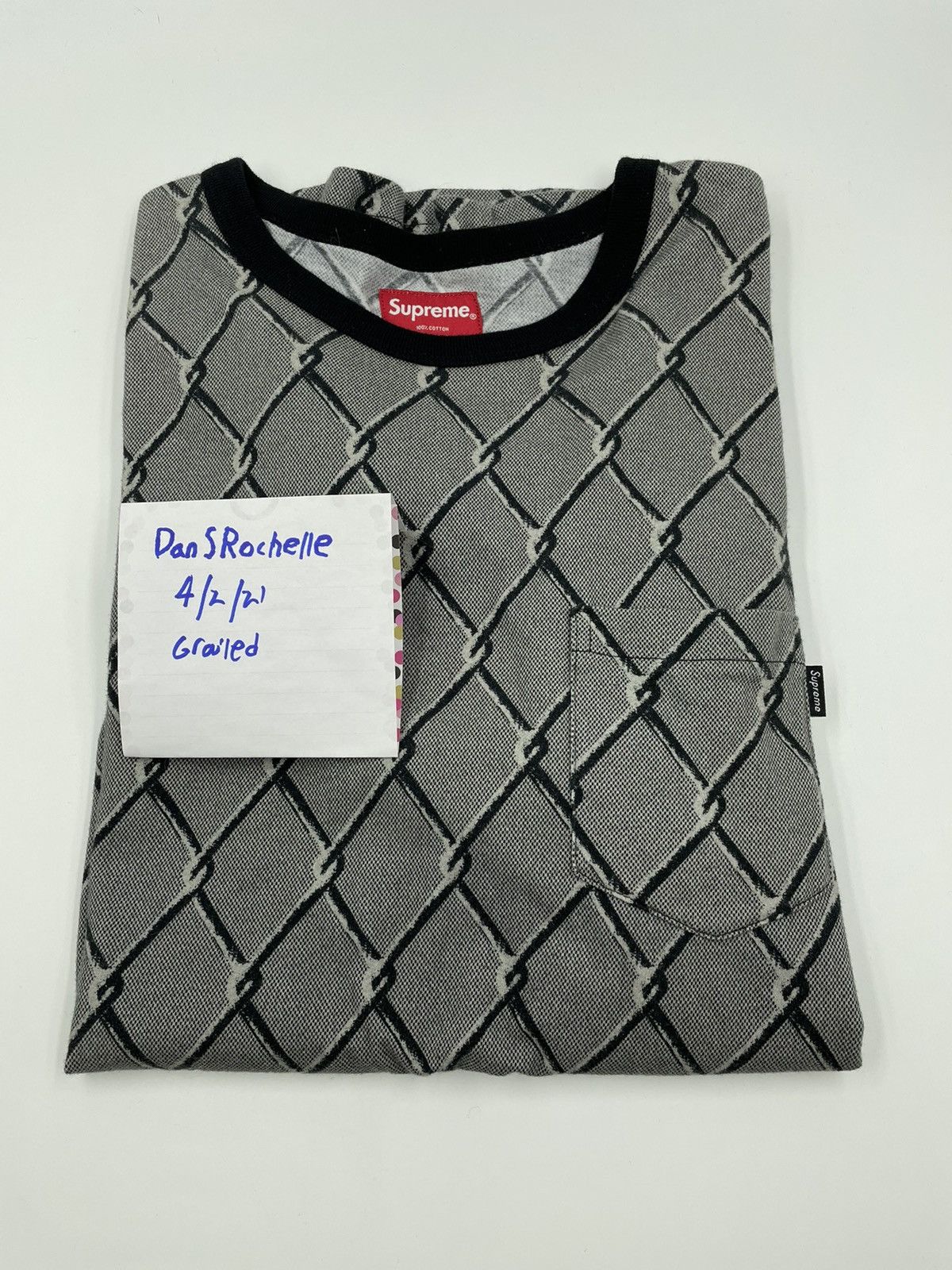 Supreme Supreme Chain Link Fence Pocket Tee F/W14 | Grailed