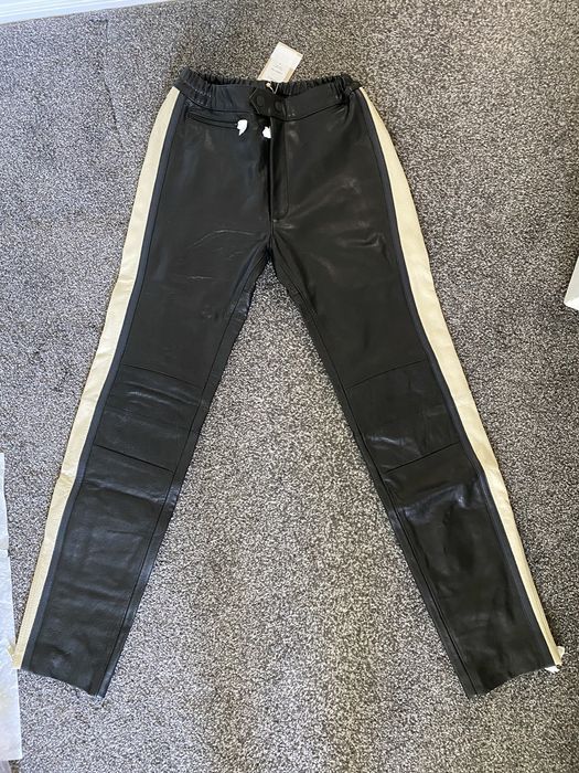yeezy season 5 Leather Motorcycle Pants股下82cm