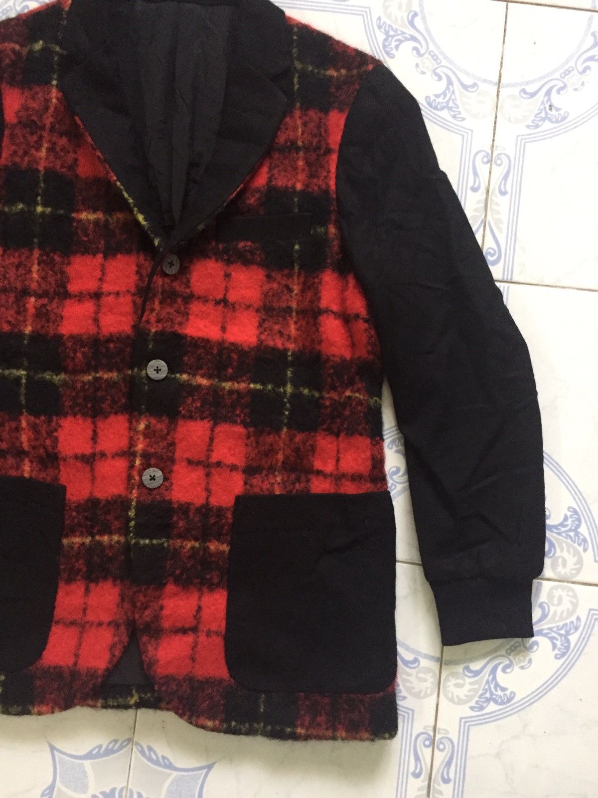 Japanese Brand Franklin Tailored Tokyo IOF Wool & Nylon Checkered Jacket Size US M / EU 48-50 / 2 - 3 Thumbnail