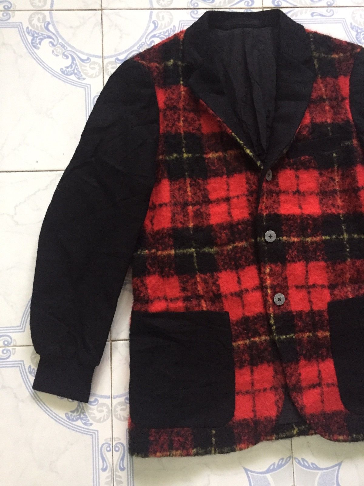 Japanese Brand Franklin Tailored Tokyo IOF Wool & Nylon Checkered Jacket Size US M / EU 48-50 / 2 - 4 Thumbnail