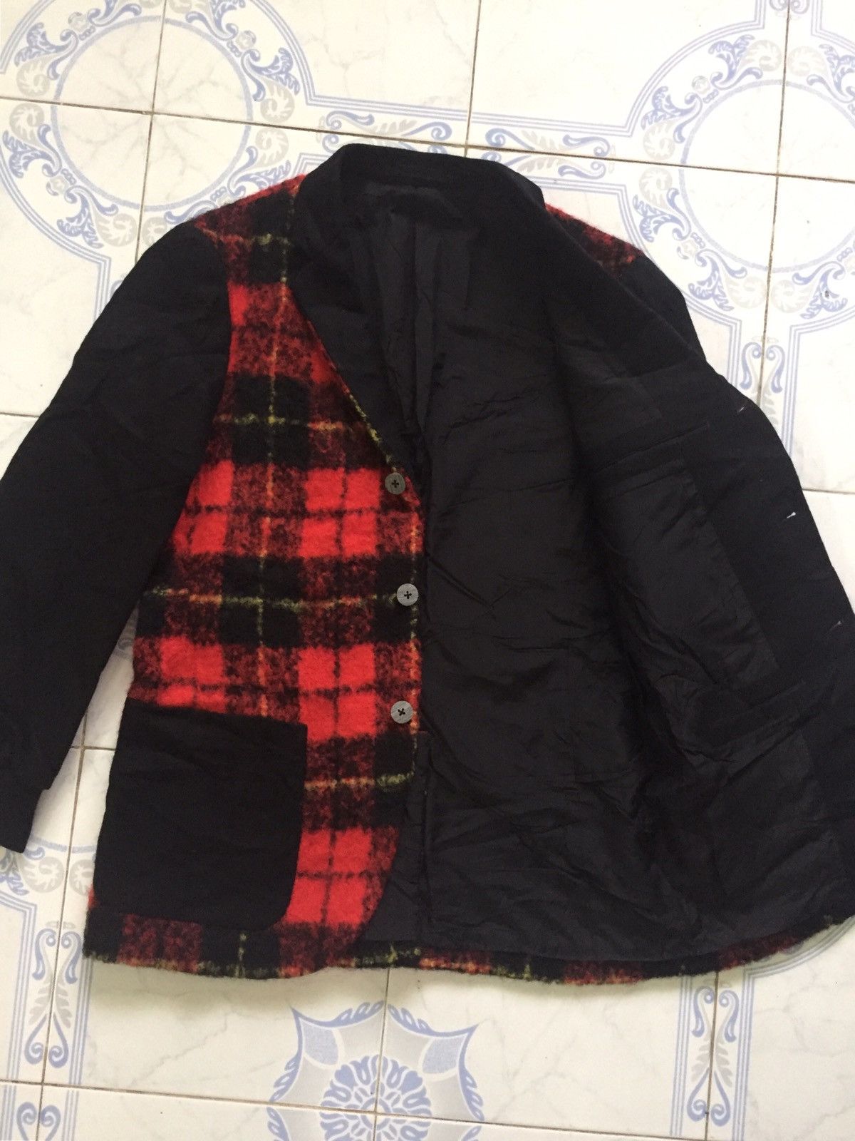 Japanese Brand Franklin Tailored Tokyo IOF Wool & Nylon Checkered Jacket Size US M / EU 48-50 / 2 - 6 Thumbnail