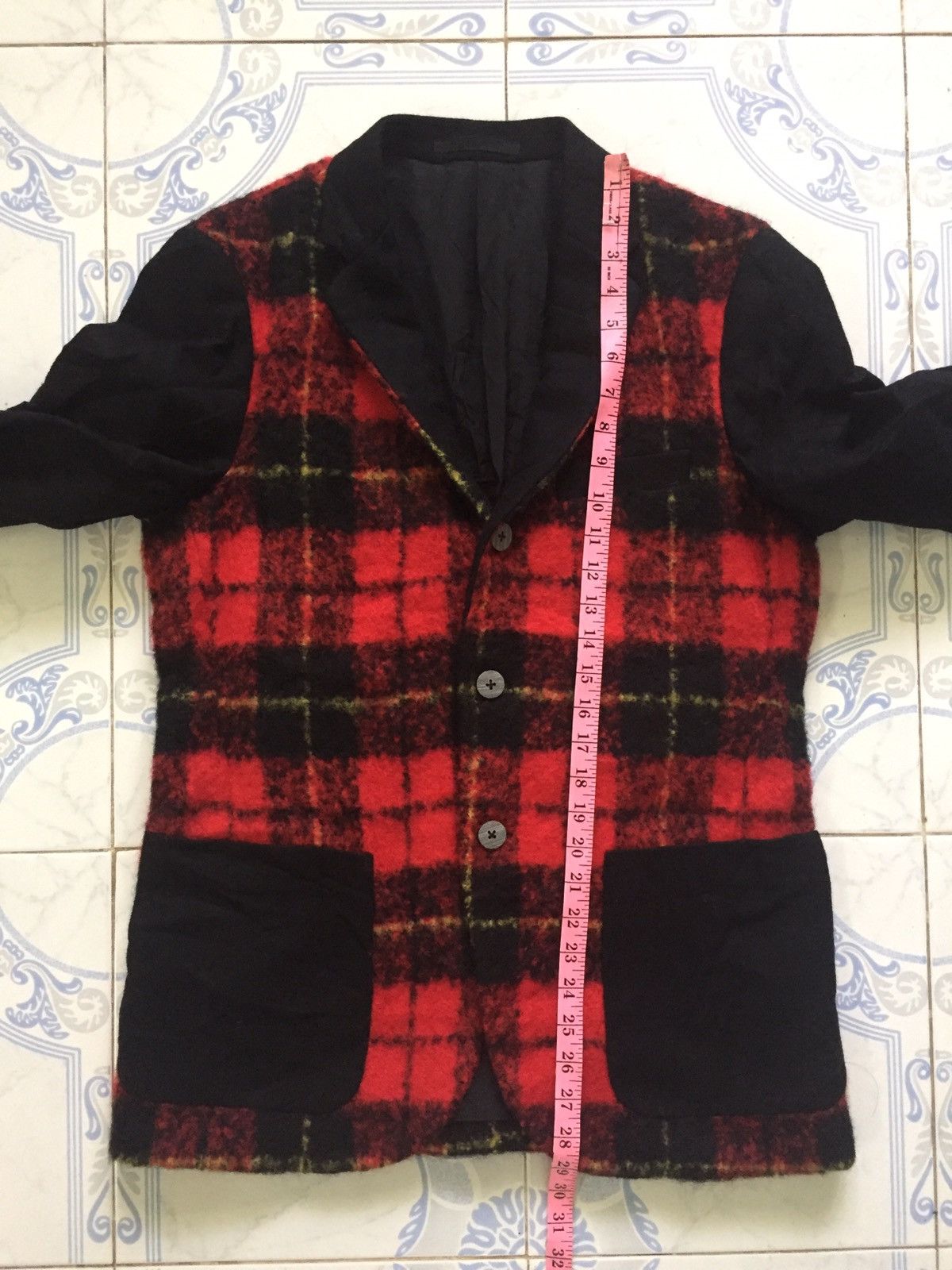 Japanese Brand Franklin Tailored Tokyo IOF Wool & Nylon Checkered Jacket Size US M / EU 48-50 / 2 - 12 Thumbnail