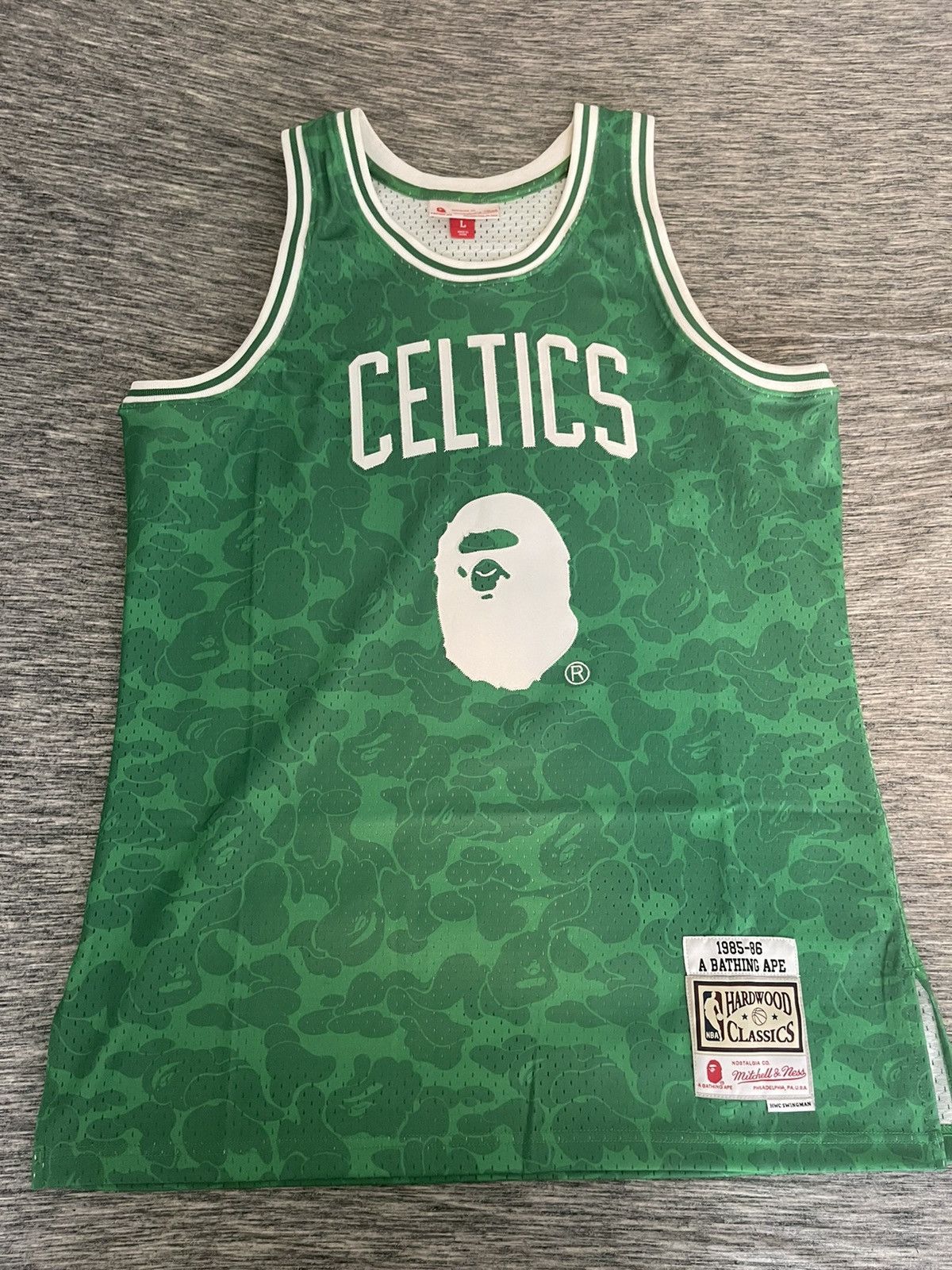 BAPE x Mitchell & Ness Celtics ABC Basketball Swingman Jersey