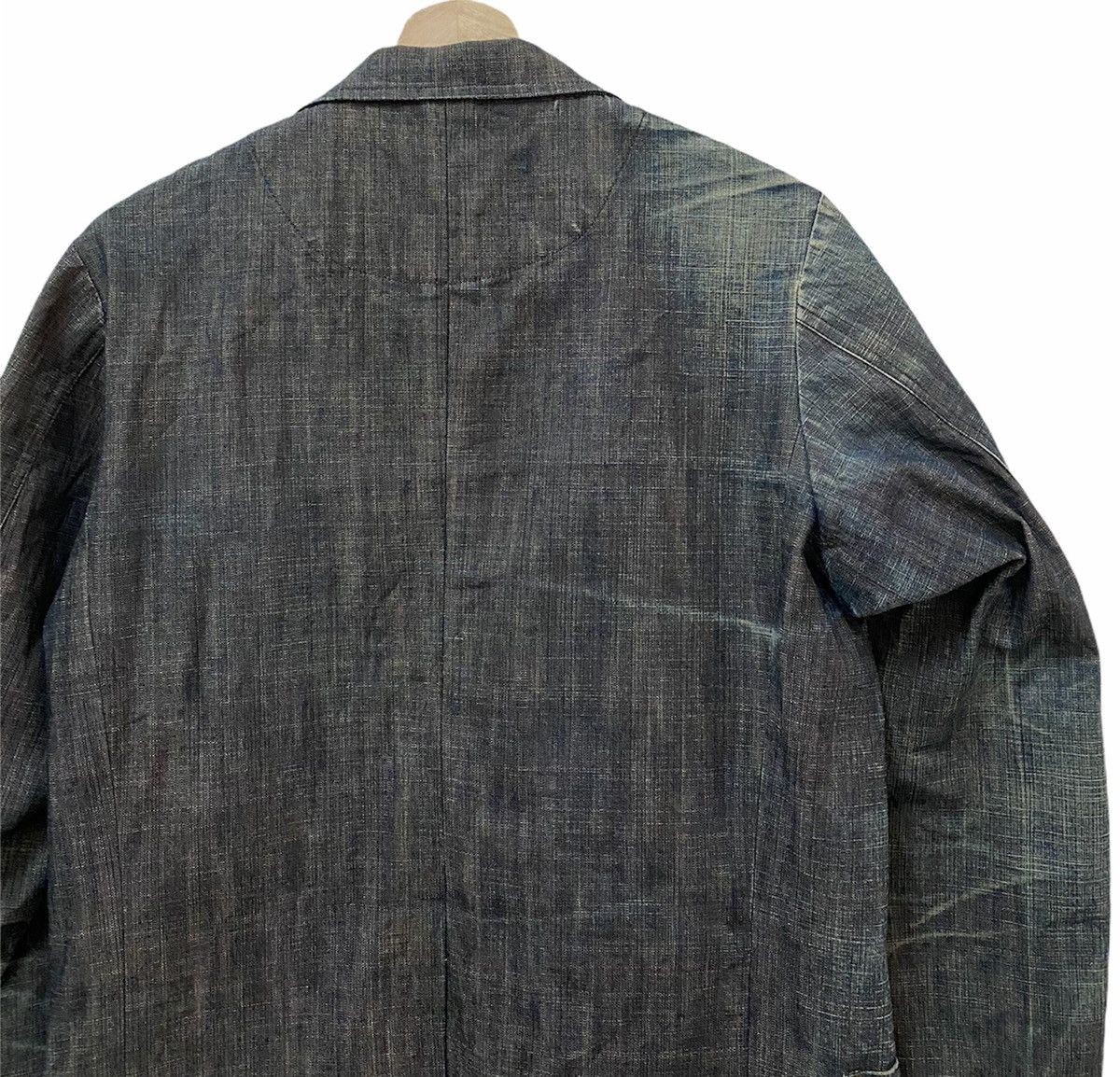 If Six Was Nine RARE 🇯🇵 Point Japan Distressed Denim Blazer Jacket Size US S / EU 44-46 / 1 - 4 Thumbnail