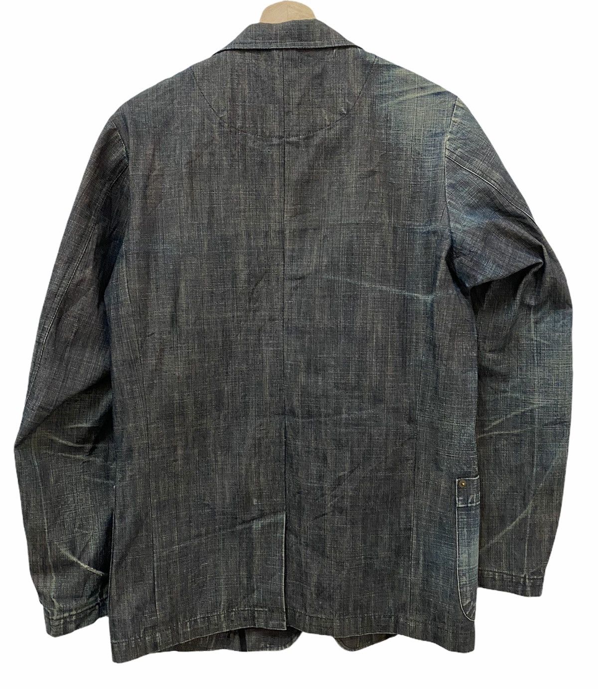 If Six Was Nine RARE 🇯🇵 Point Japan Distressed Denim Blazer Jacket Size US S / EU 44-46 / 1 - 3 Thumbnail