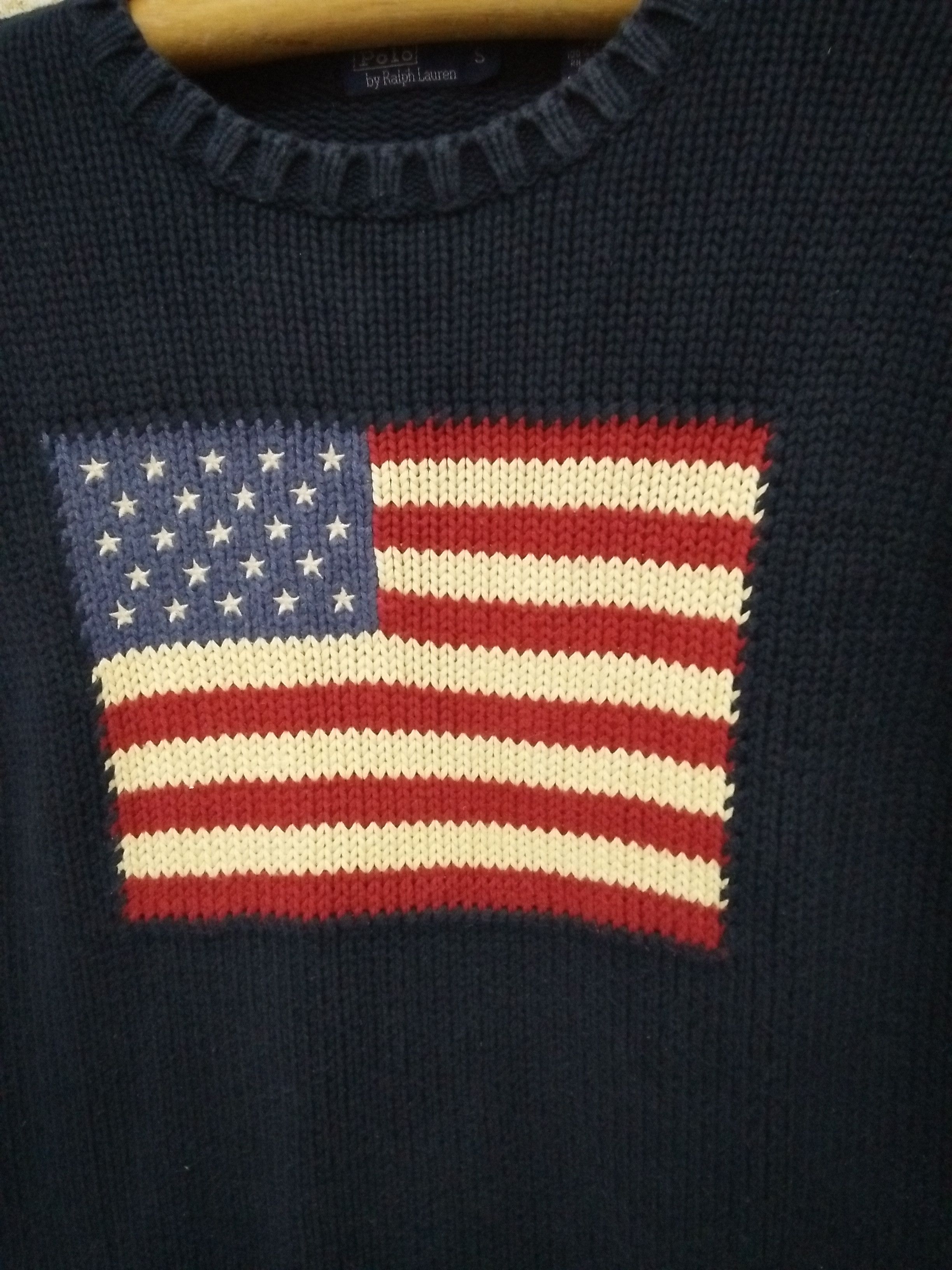 Polo Ralph Lauren × Vintage VTG POLO RALPH LAUREN BIG FLAG KNITWEAR (B107) Size US S / EU 44-46 / 1 - 3 Thumbnail