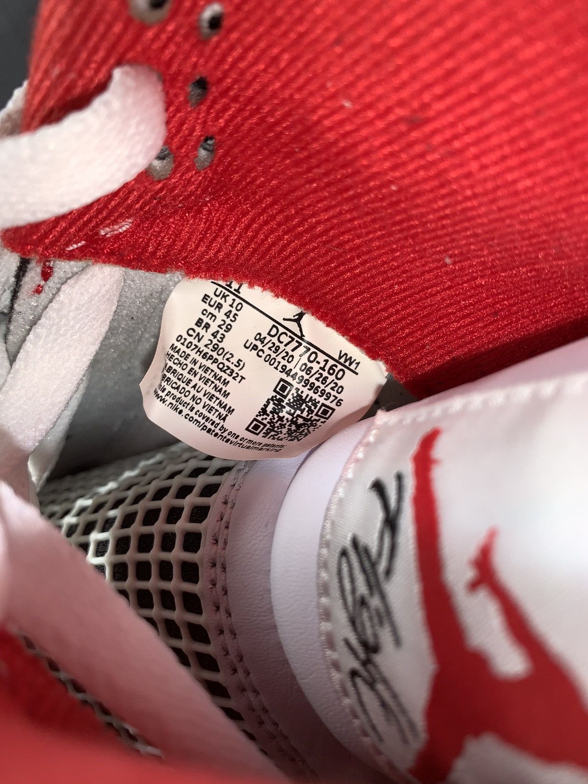 Jordan Brand Jordan 4 Fire Red 2020 Size US 11 / EU 44 - 7 Thumbnail