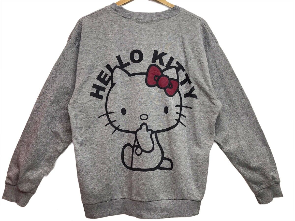 Vintage Rare‼️Hello Kitty Big Logo Spellout Crewneck Sweatshirt | Grailed