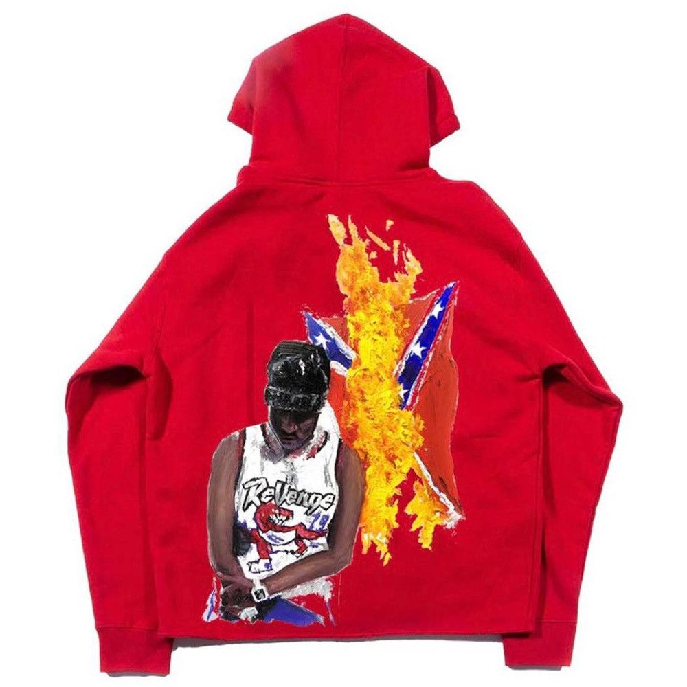 Revenge Revenge x Ski Mask Lightning Hoodie Red MEDIUM Size US M / EU 48-50 / 2 - 2 Thumbnail