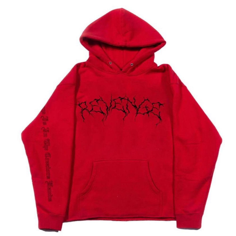 Revenge Revenge x Ski Mask Lightning Hoodie Red MEDIUM Size US M / EU 48-50 / 2 - 1 Thumbnail