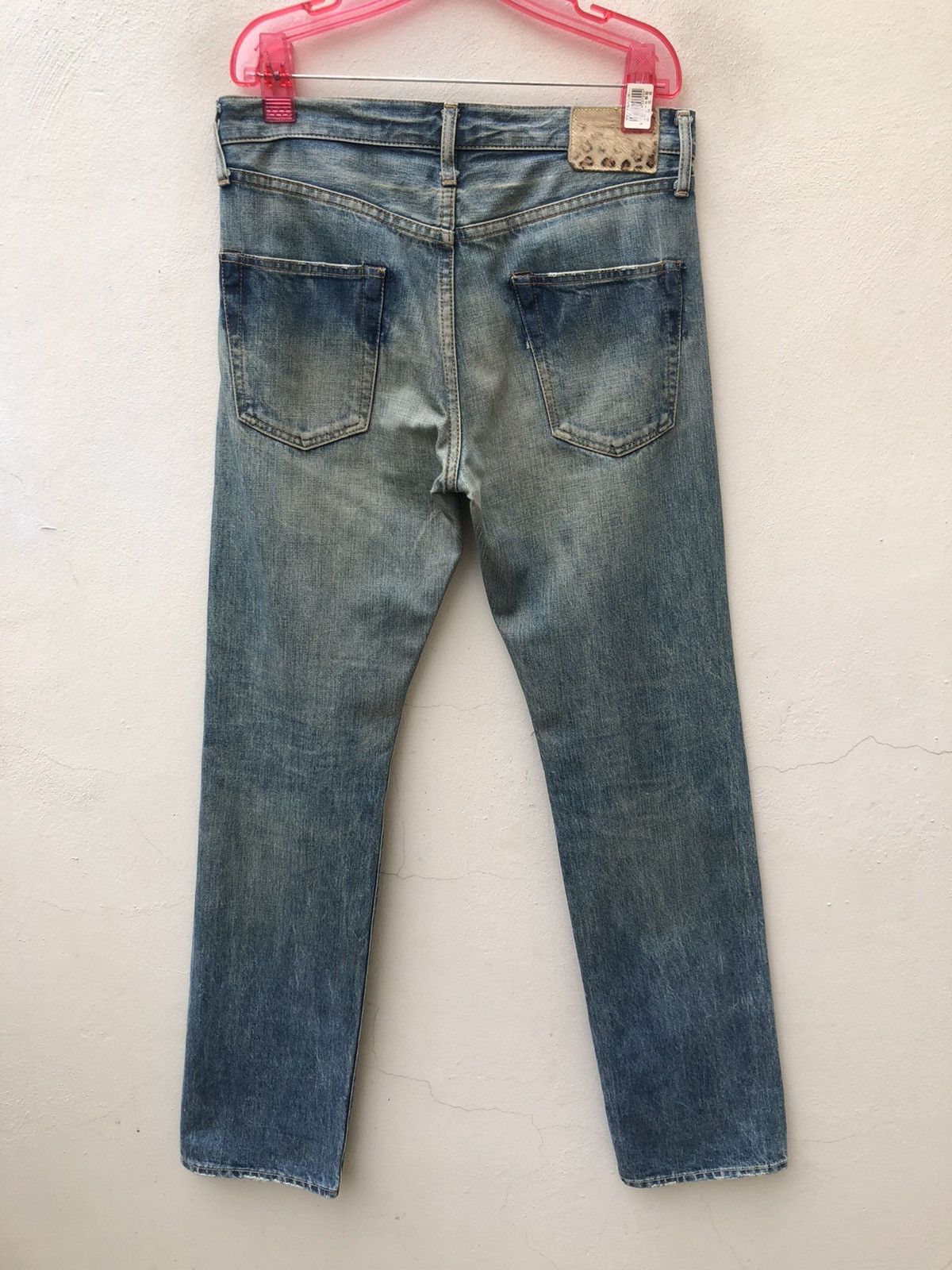 Japanese Brand Muveil Japan Dirty Distressed Selvedge Denim Jeans Size US 31 - 9 Thumbnail