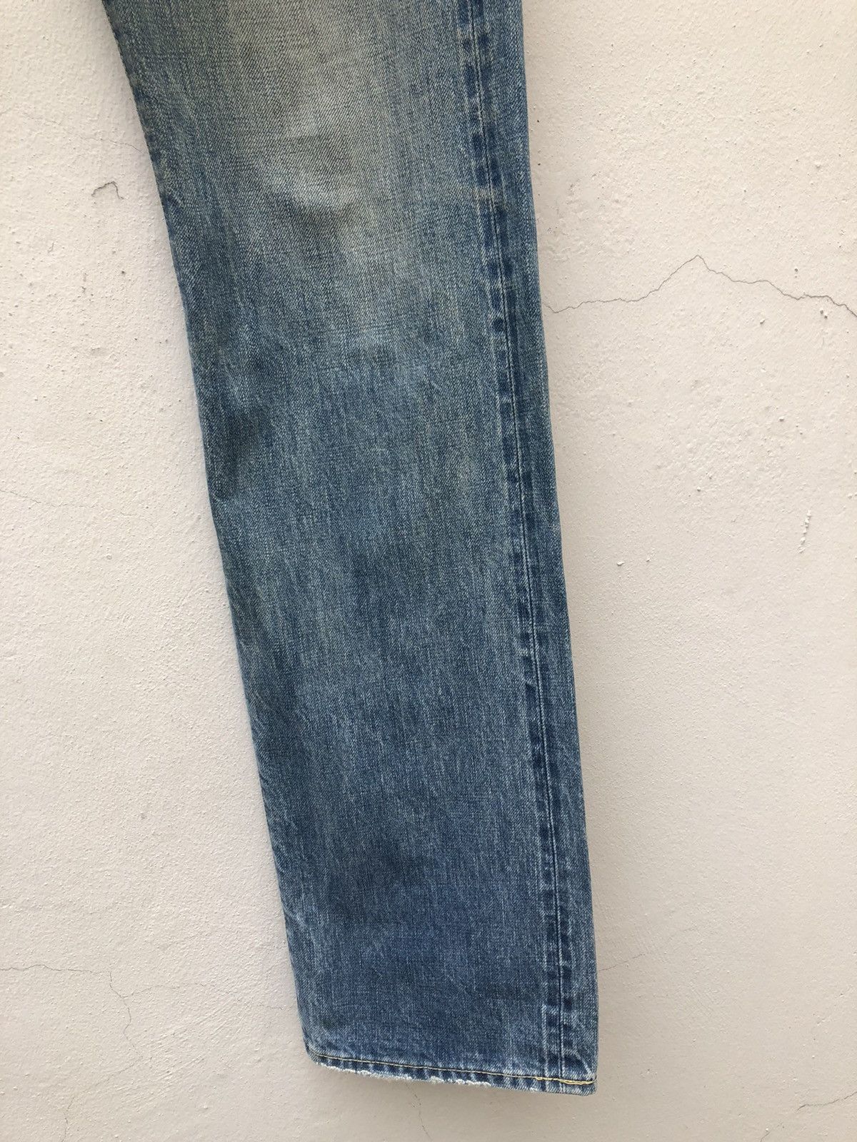 Japanese Brand Muveil Japan Dirty Distressed Selvedge Denim Jeans Size US 31 - 7 Thumbnail