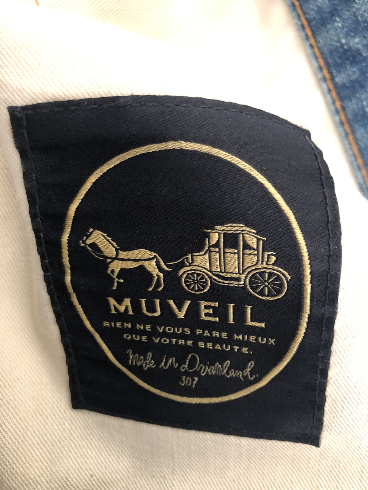Japanese Brand Muveil Japan Dirty Distressed Selvedge Denim Jeans Size US 31 - 17 Thumbnail