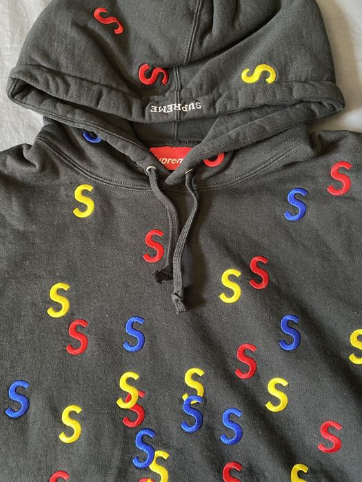 supreme embroidered s hooded sweatshirt