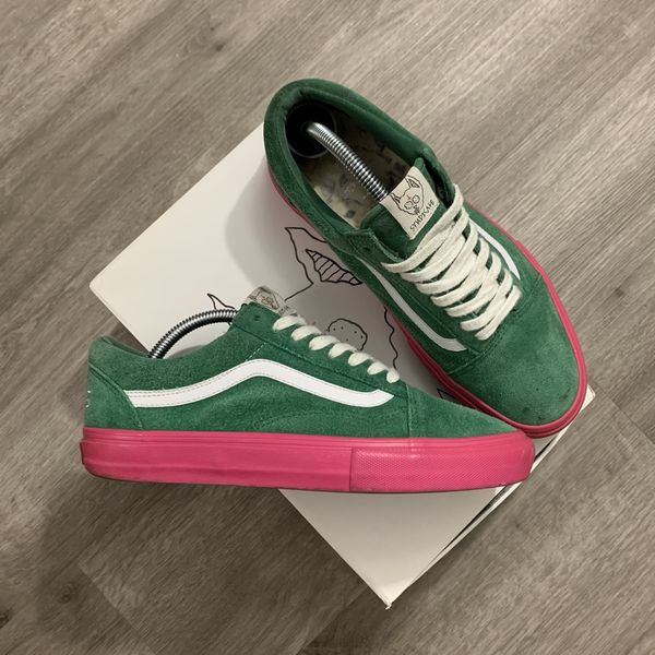 Golf wang vans store green and pink