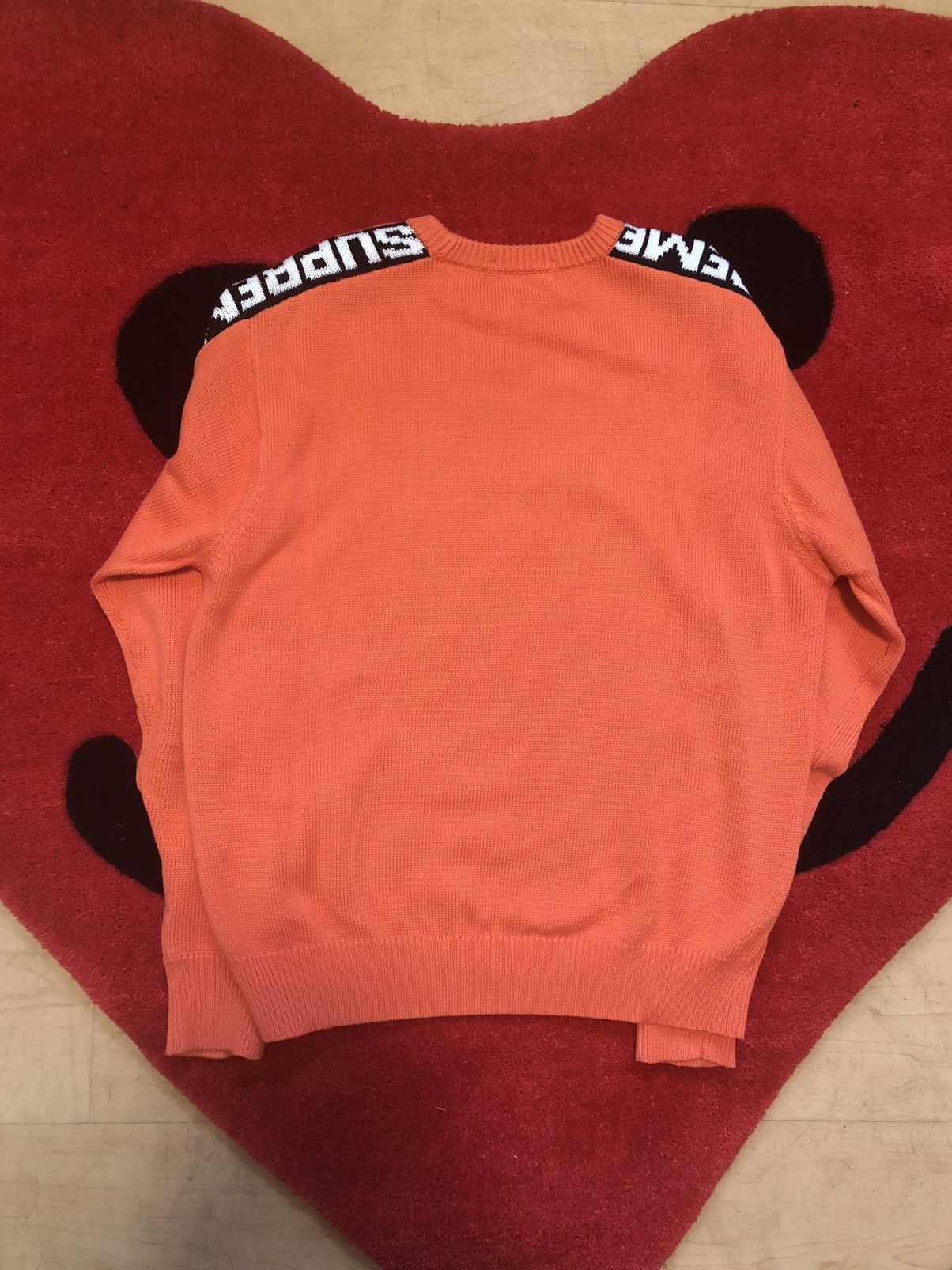 Supreme Supreme Sleeve Stripe Sweater Tangerine | Grailed