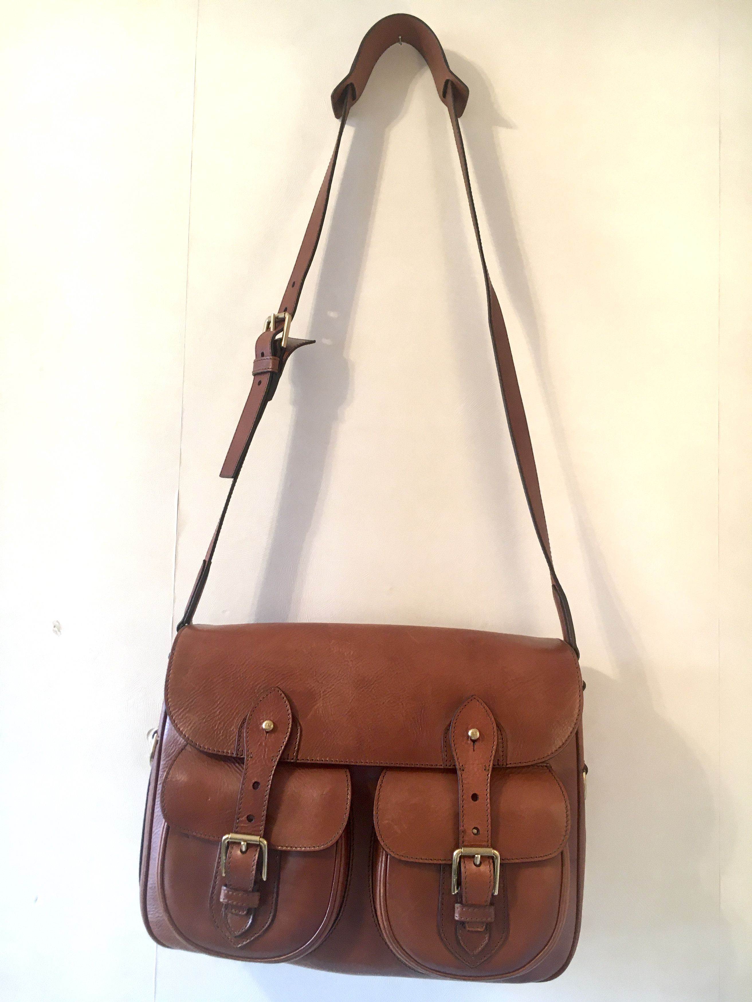 Ralph Lauren Purple Label Ralph Lauren Calfskin Leather Hunting Messenger Bag Grailed