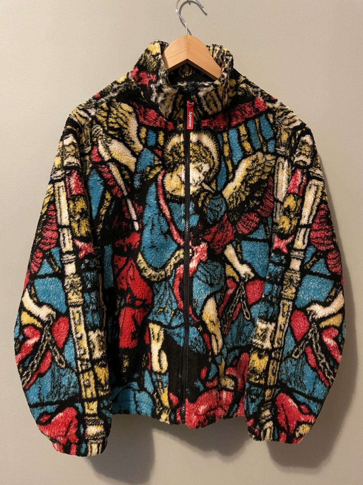 あくまで中古品ですのでSupreme saint michael fleece jacket 　XL