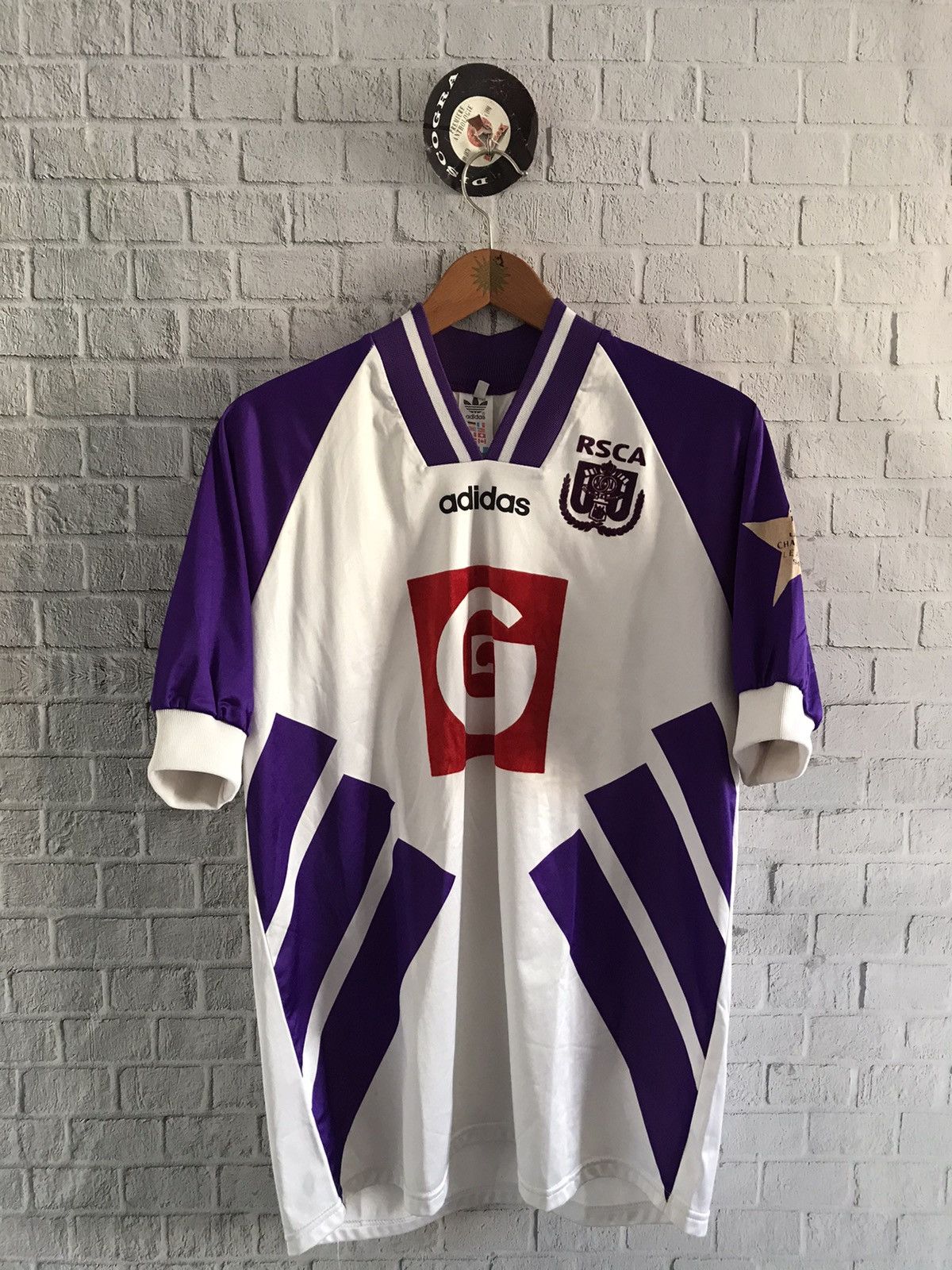 RSC Anderlecht 1994/1995 Home Football Jersey Adidas Soccer Shirt Size Mens  S