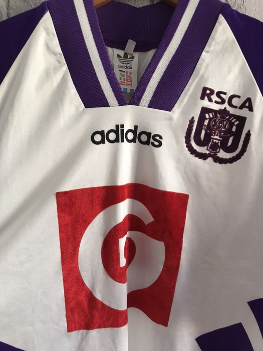 RSC Anderlecht 1994/1995 Home Football Jersey Adidas Soccer Shirt Size Mens  S