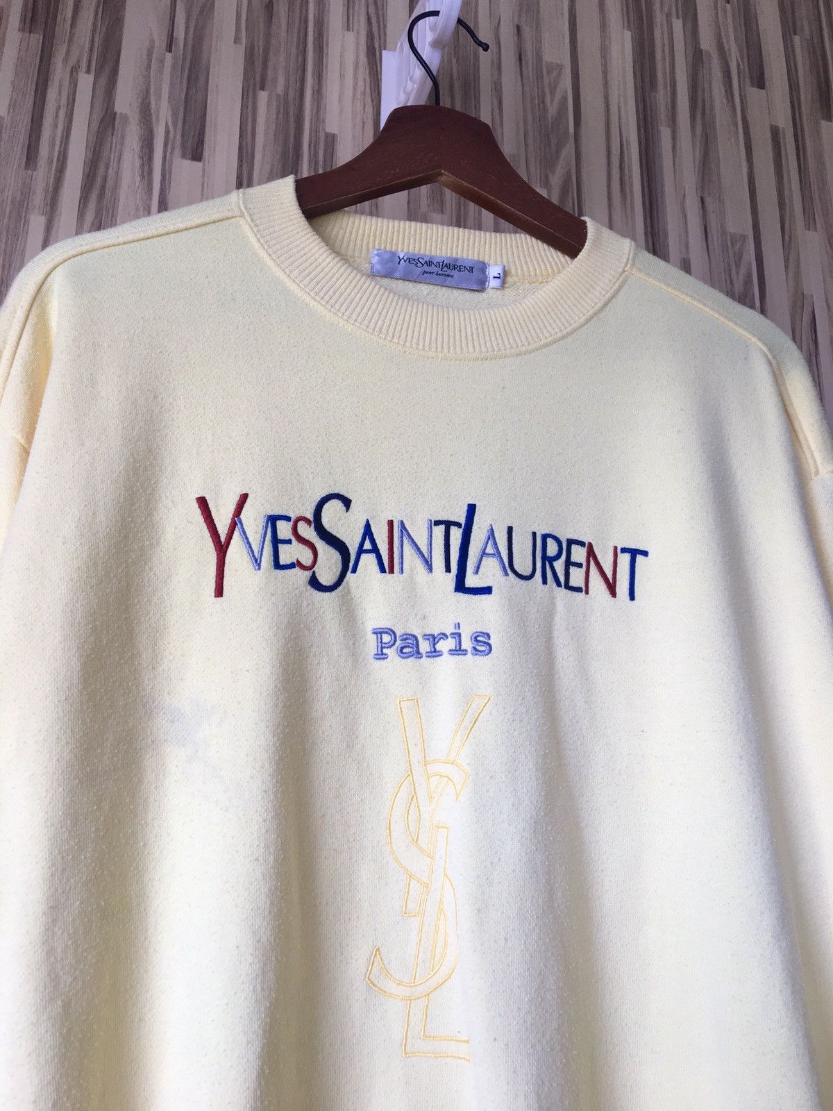 Vintage Yves Saint Laurent Yves Saint Laurent vintage sweatshirt YSL Grailed