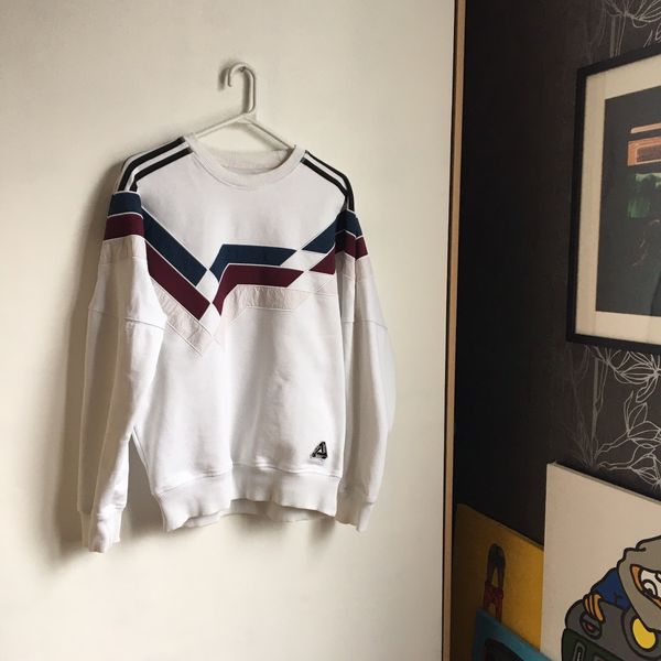 Adidas Adidas Palace stripe crew sweat Grailed