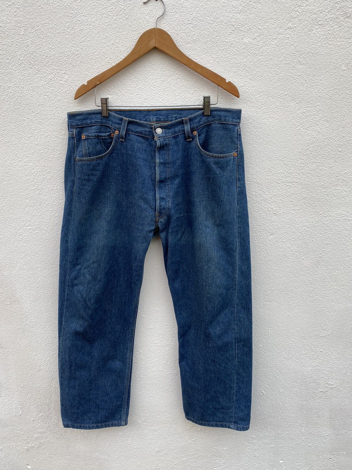 Levi's Vintage Levis 501 fly button non selvedge jeans Size US 37 - 2 Thumbnail