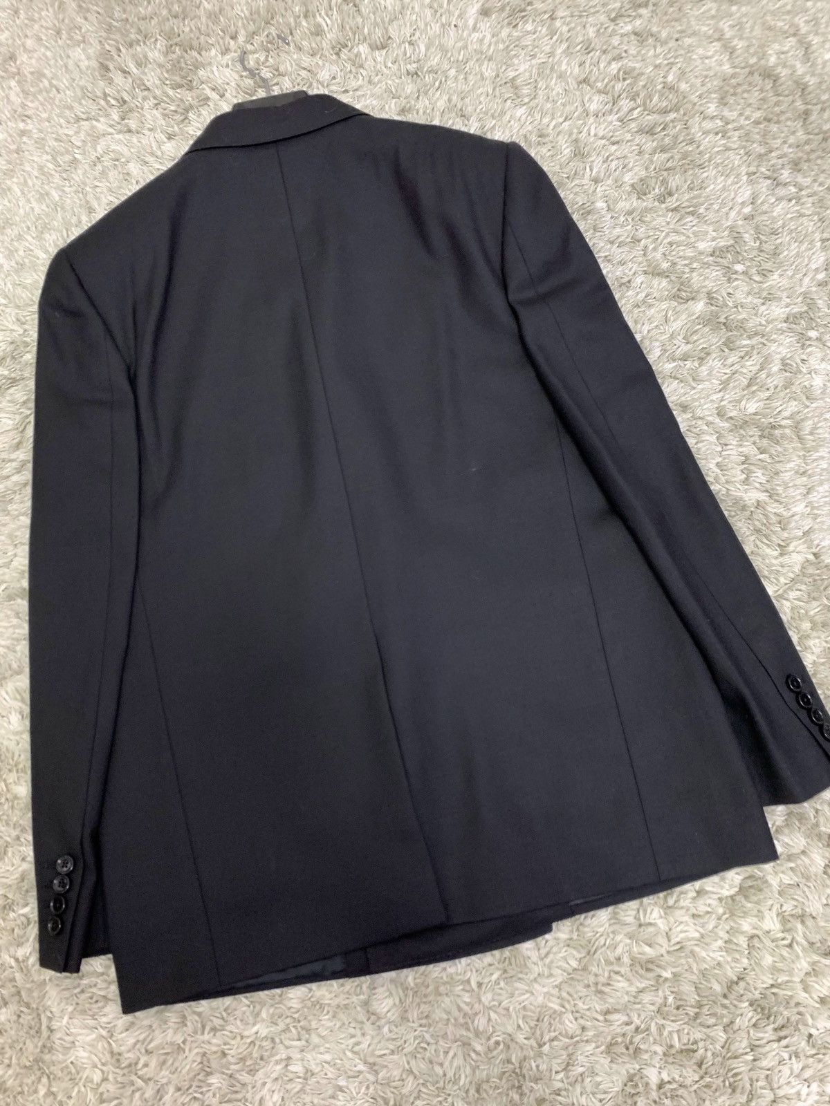 Celine Hedi Slimane FW19 Argyle wool mohair sweater knit xs grunge black  gray