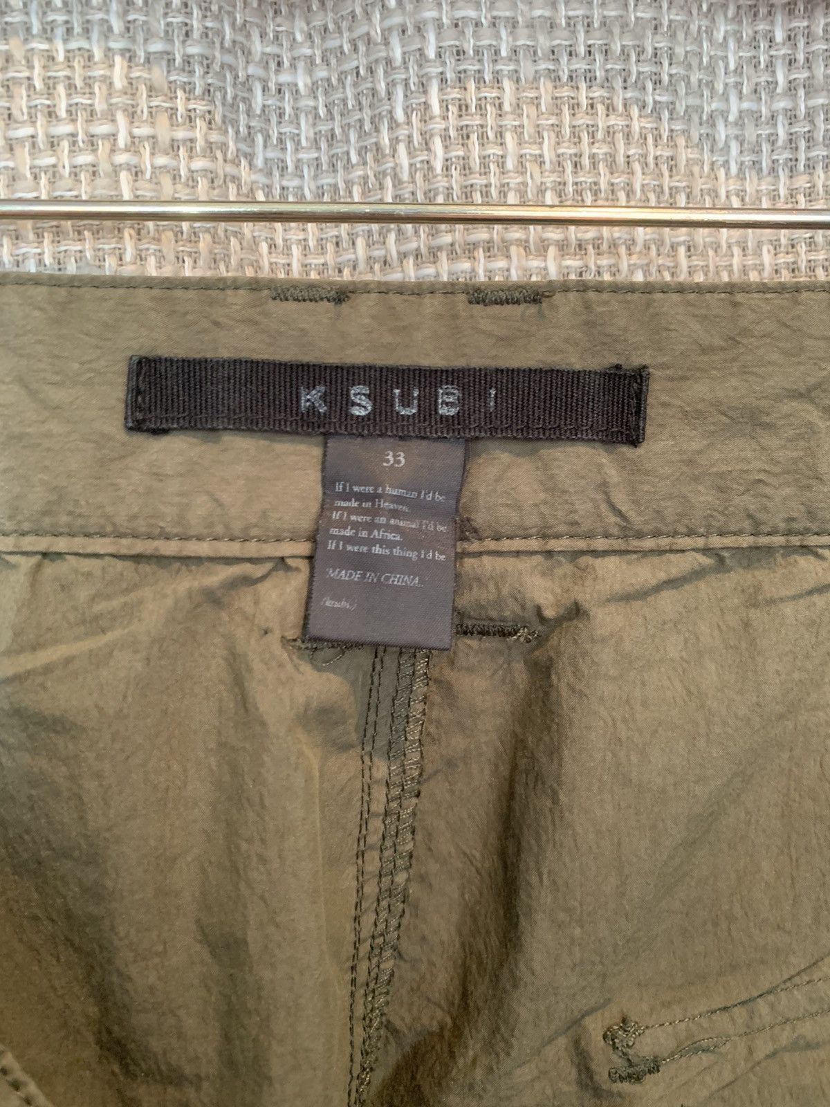 Ksubi Ksubi Downtown Cargo Pant Green Nylon Cotton Blend Tech Pant Size US 33 - 5 Thumbnail