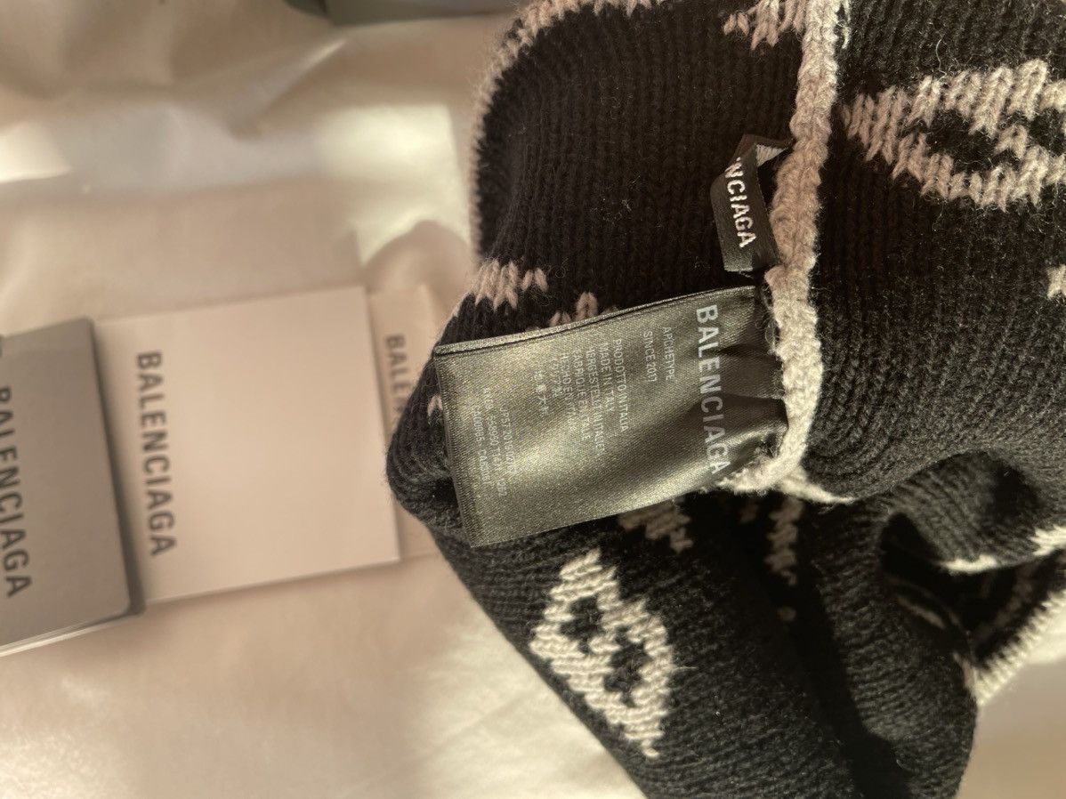 Balenciaga Logo Wool-Blend Beanie Size ONE SIZE - 4 Thumbnail