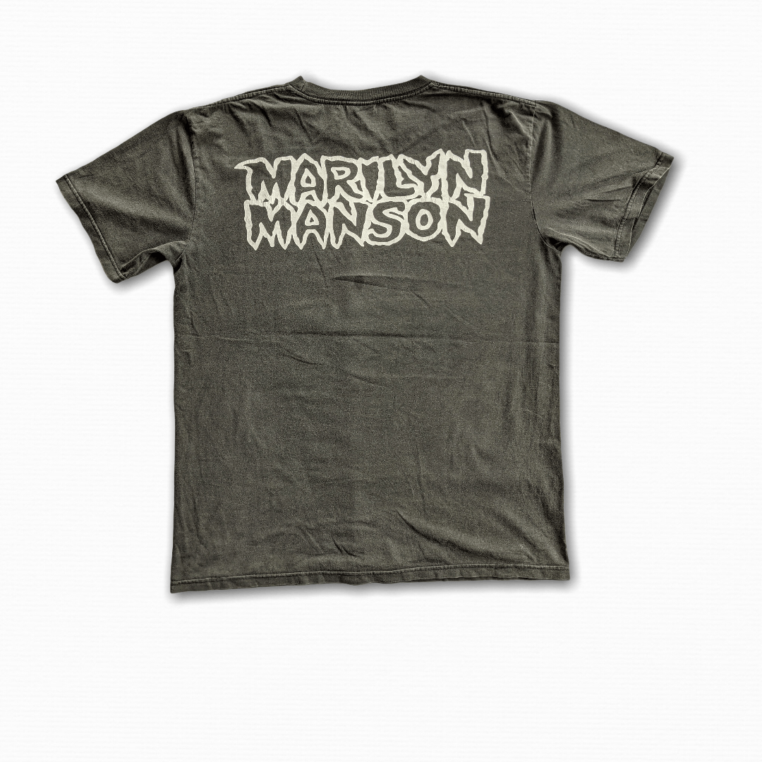 Marilyn Manson × Vintage Vintage 90s Marilyn Manson lineup big print Size US L / EU 52-54 / 3 - 2 Thumbnail